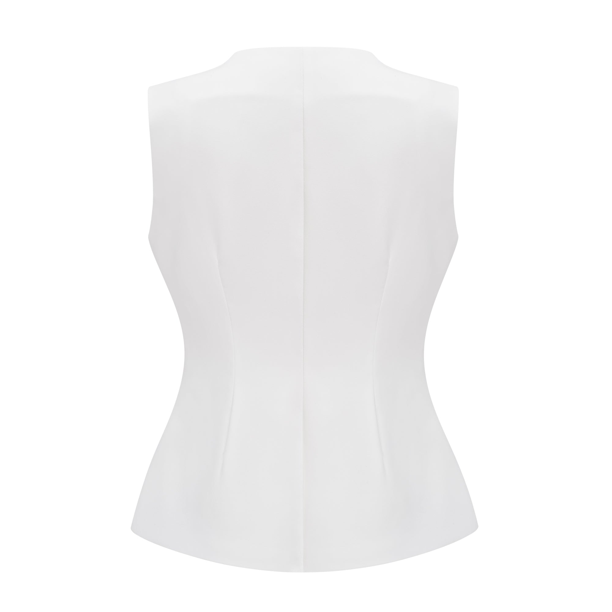 Gilet Emma blanc avec boutons dorés