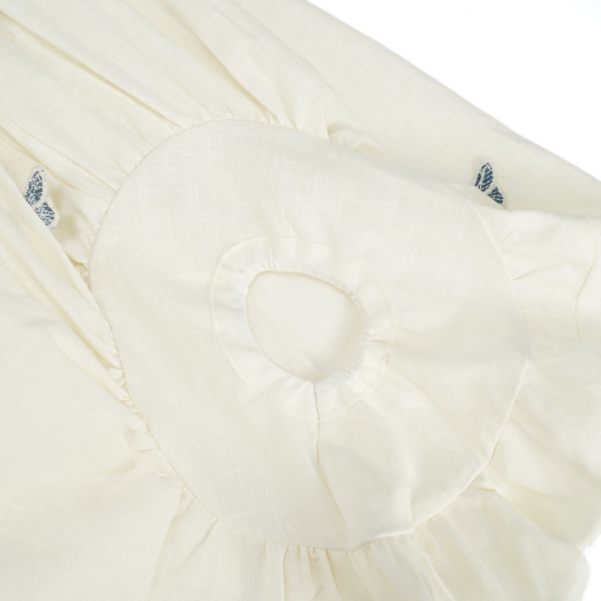 Ophélie White Butterfly Embroidered Shirt & Shorts Set