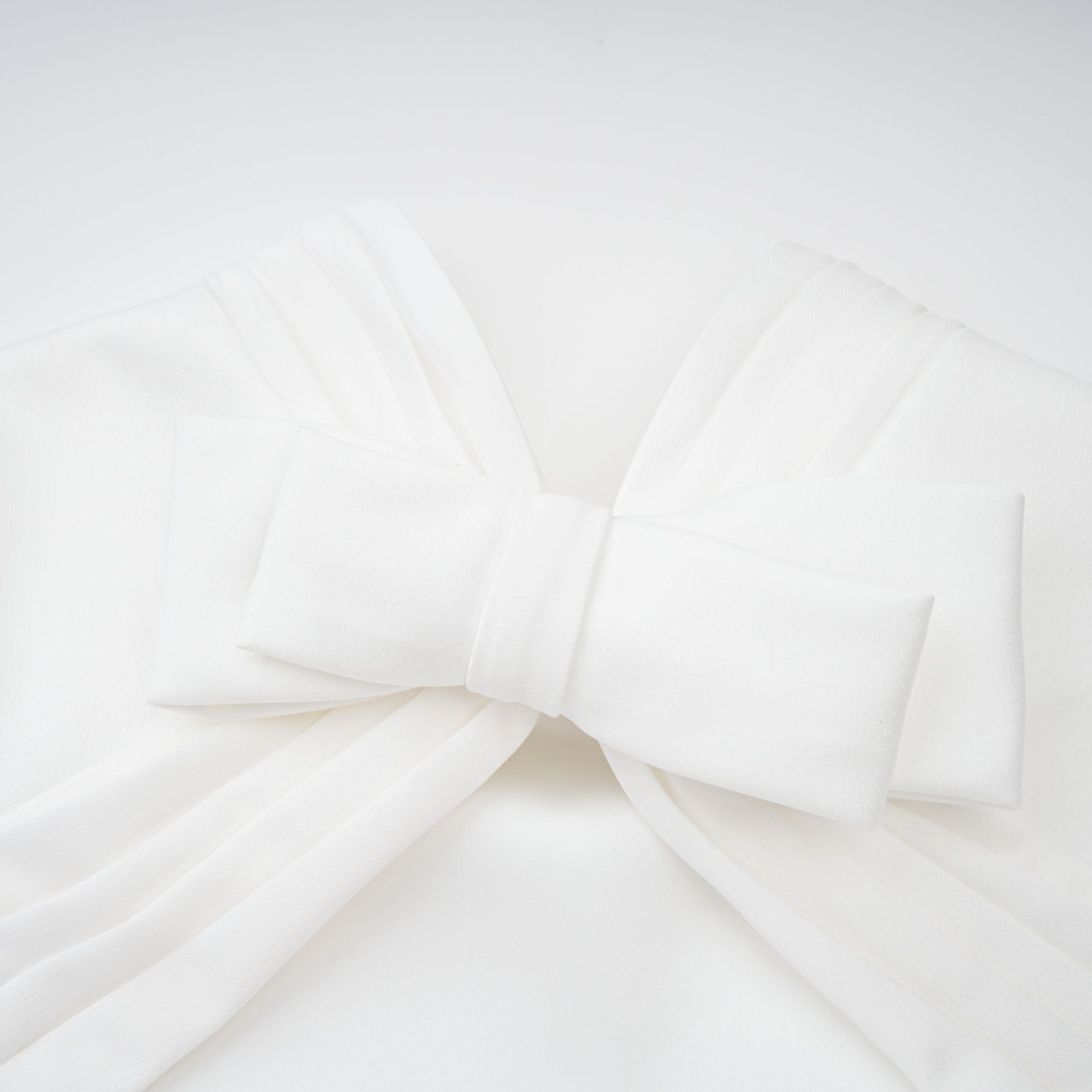 Camille White Statement Bow Mermaid Maxi Dress