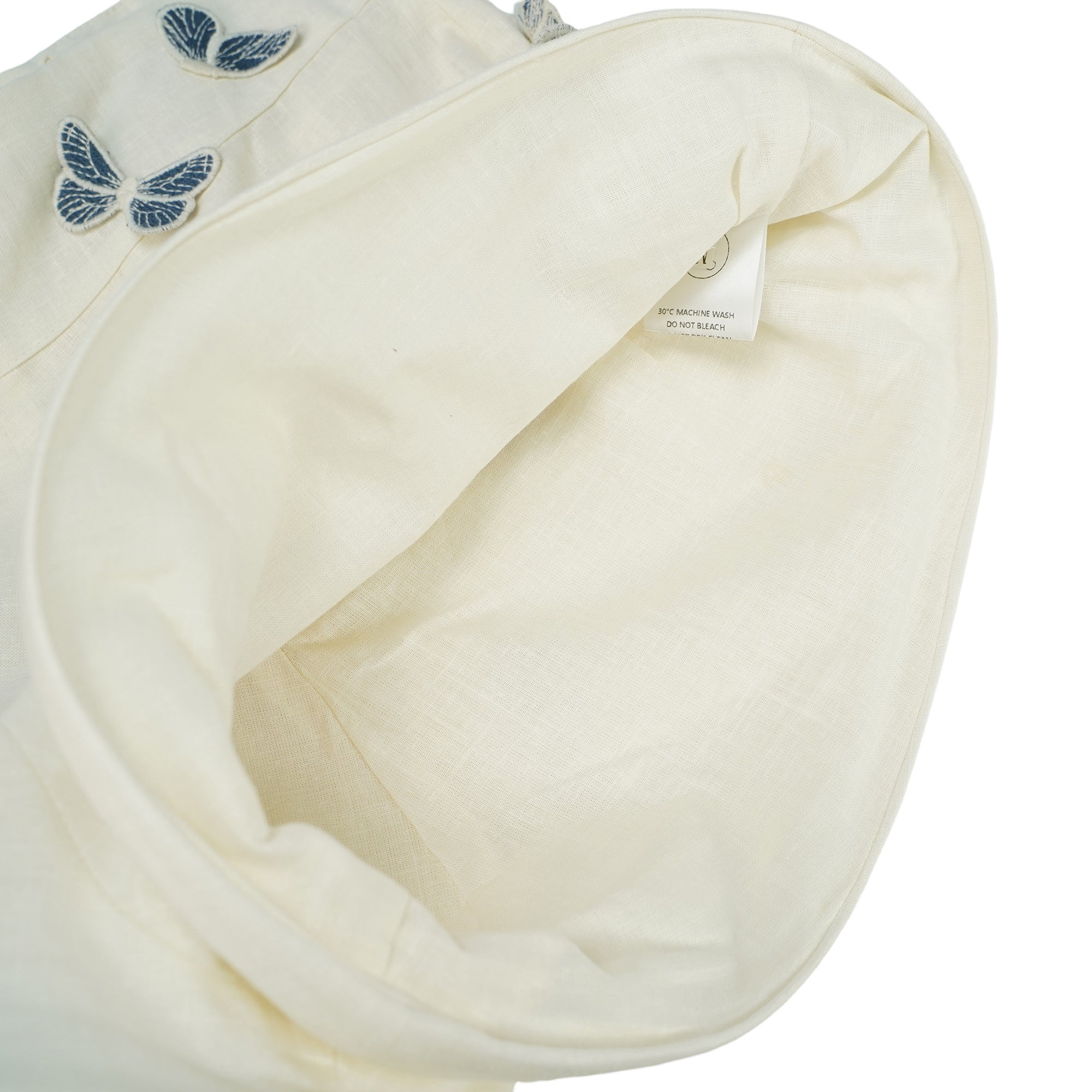 Ophélie White Butterfly Embroidered Shirt & Shorts Set