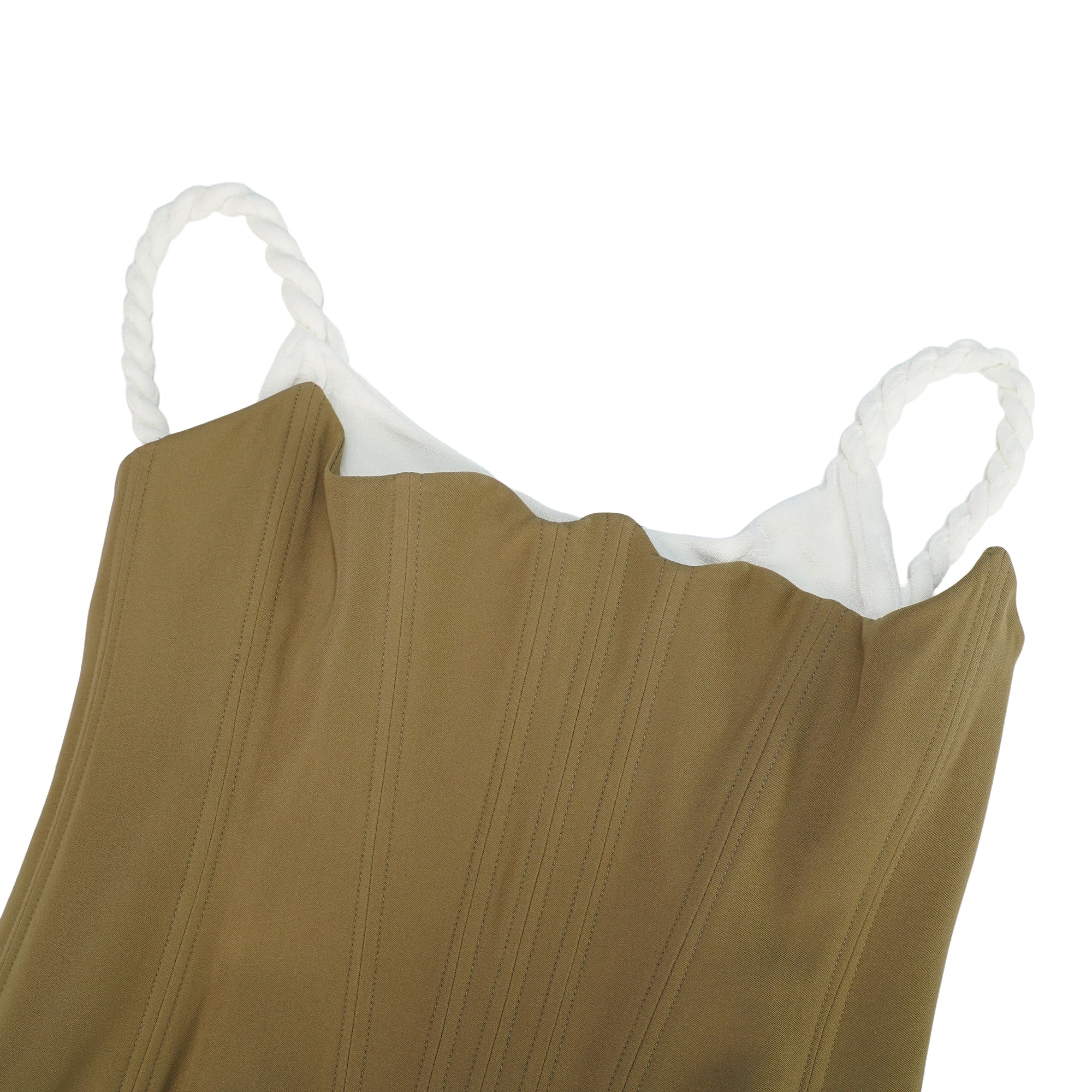 Yasmine Brown Bustier Panel Mini Dress