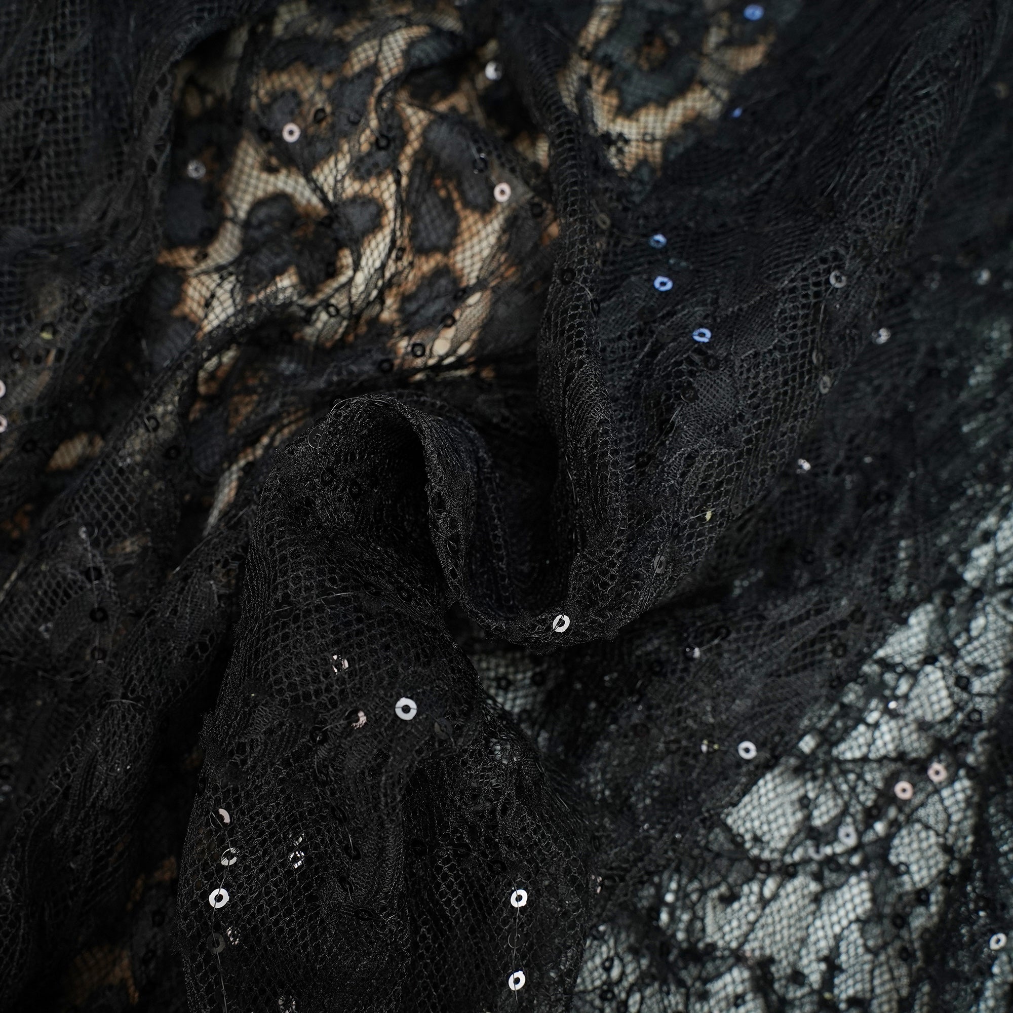 Alizée Brown Lace Panel Leopard Print Maxi Dress