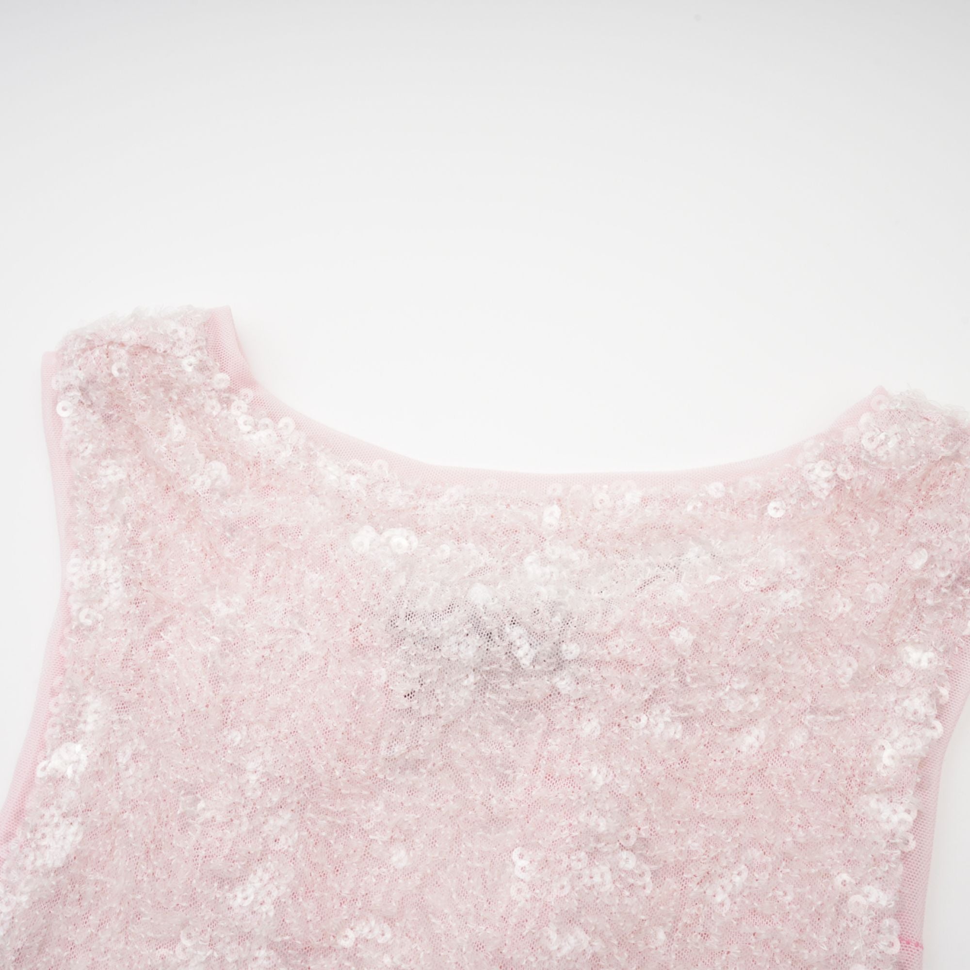 Andréa pink sequin-embellished top