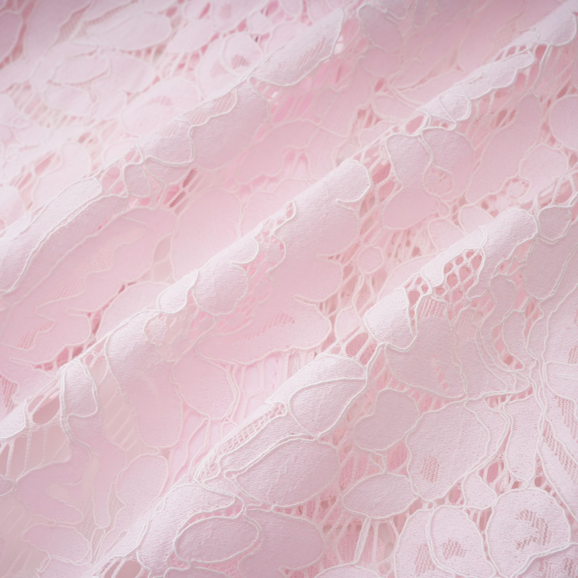 Sabine – Rosafarbenes Meerjungfrau-Midikleid mit Blumenspitze