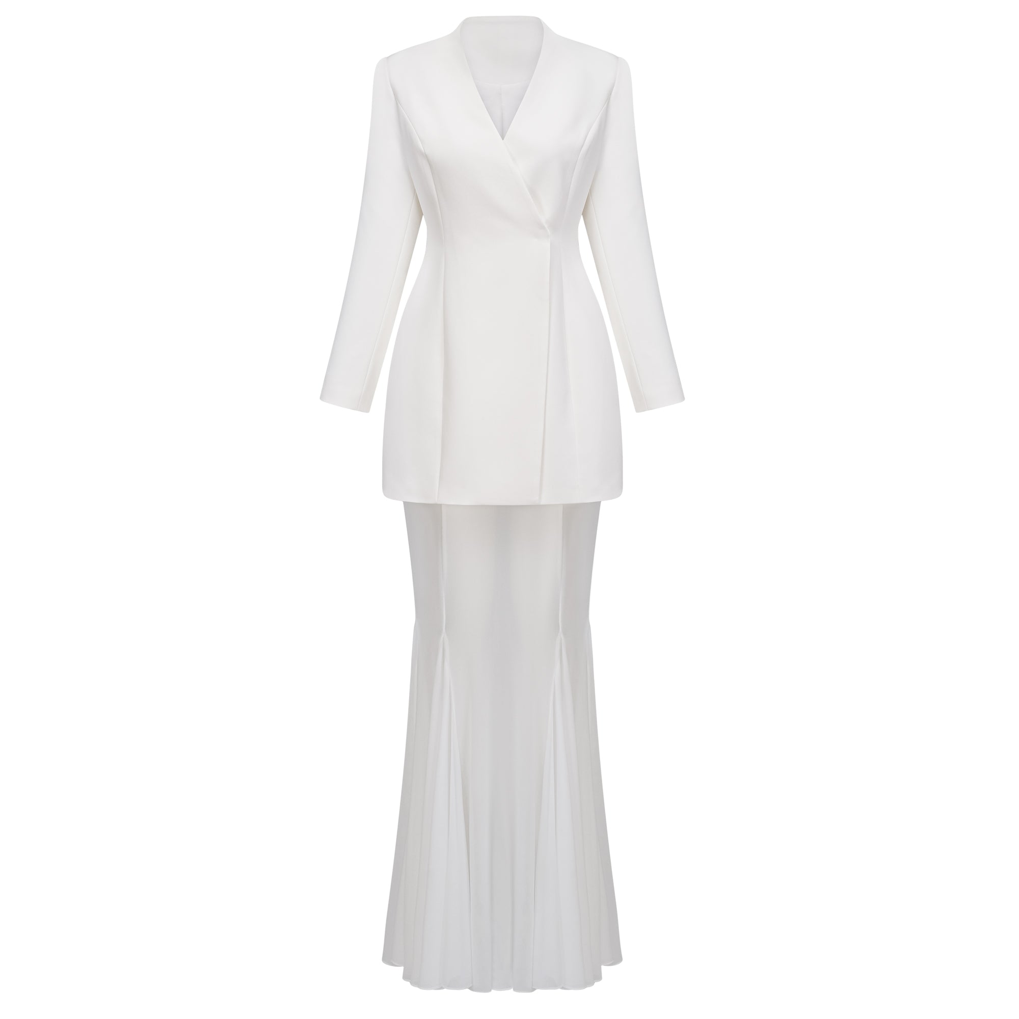 طقم جاكيت وتنورة بتصميم برميل أسود من إينورا