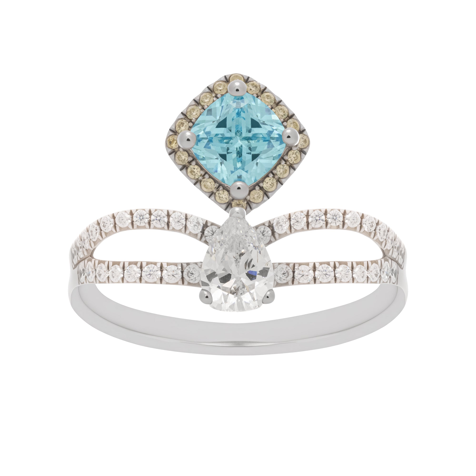 Eloïse – Sterlingsilberring mit blauem Kristall