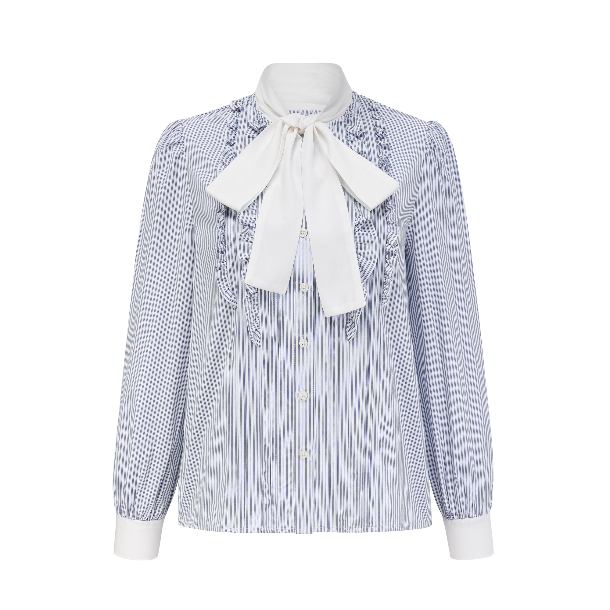 Janelle tie-front striped shirt