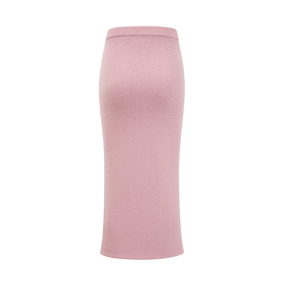 Blush Pink Drape Skirt Set with Embroidered Jacket