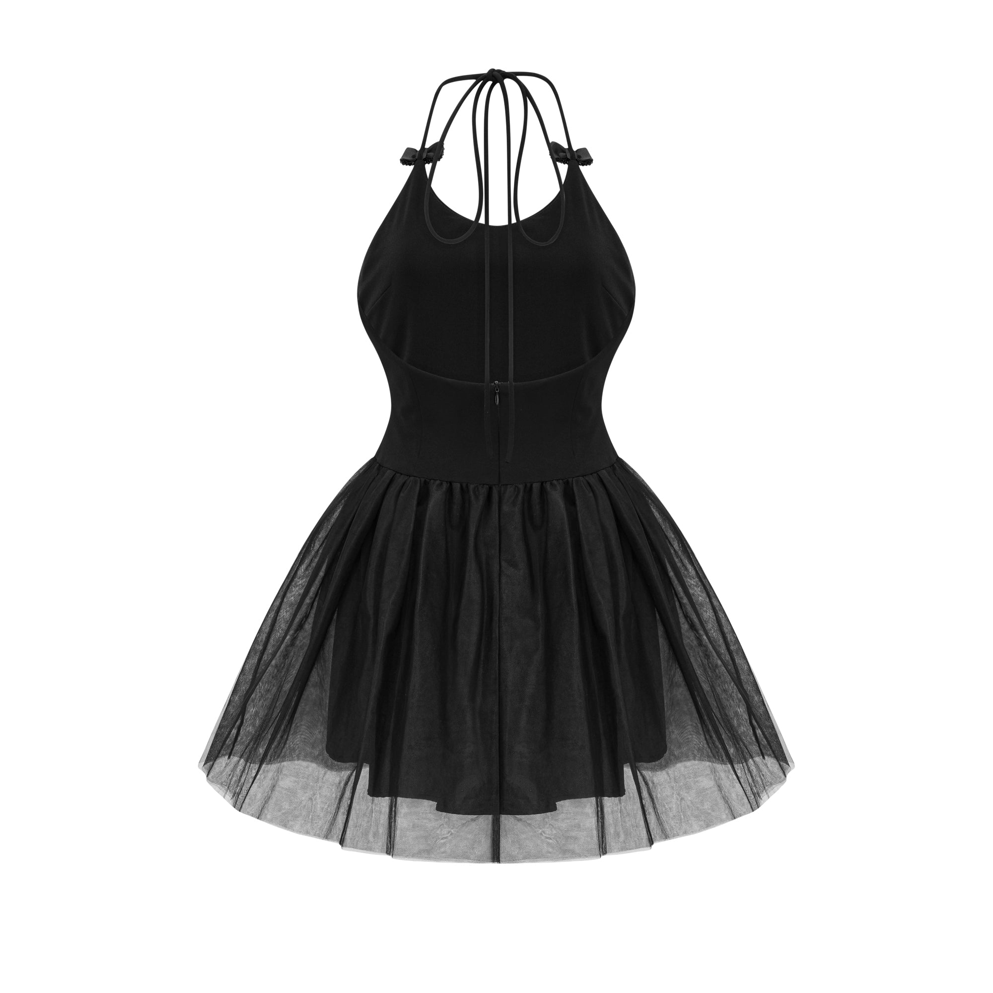 Juliette tulle bow-embellished mini dress