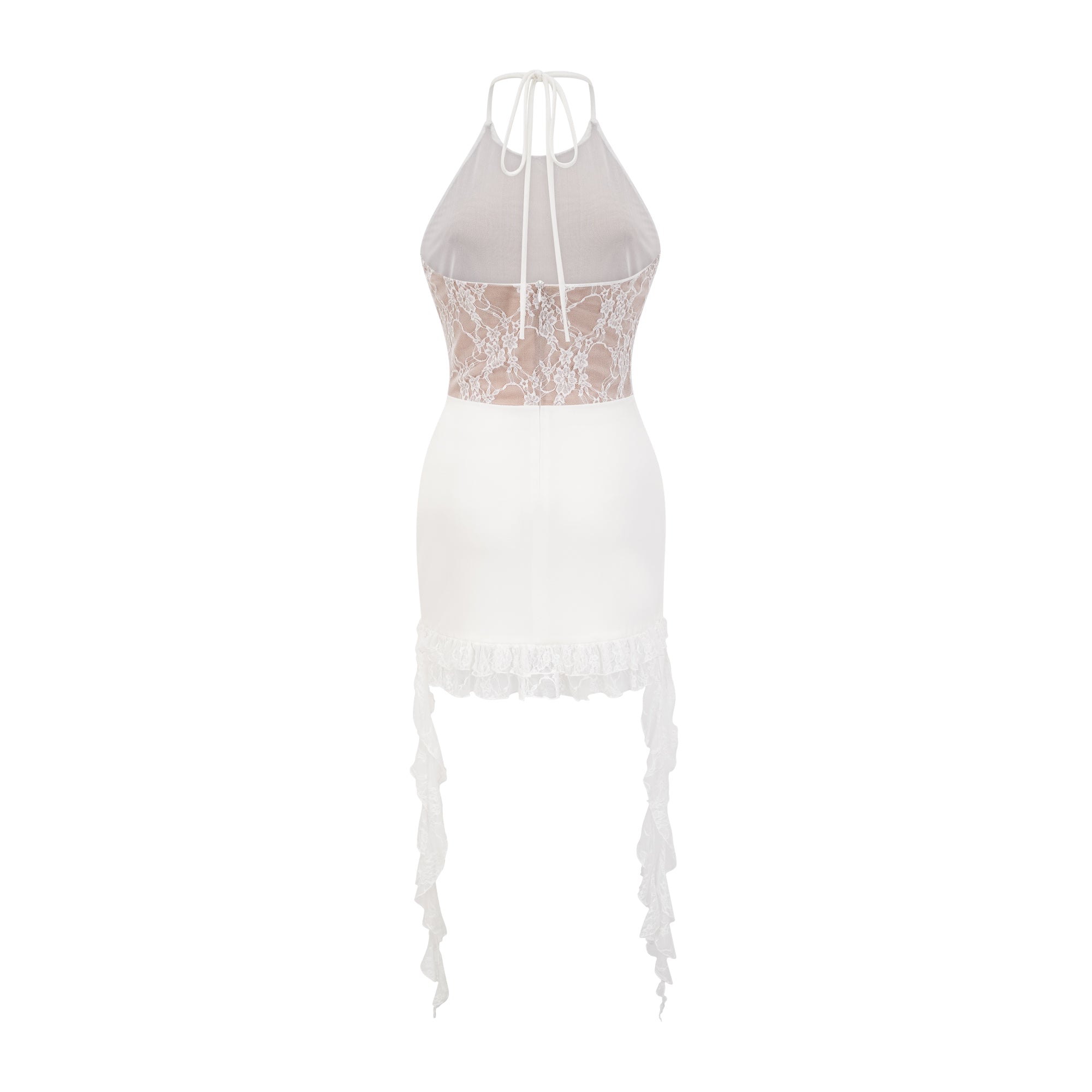 Anaïslace lace faux-flower mini dress