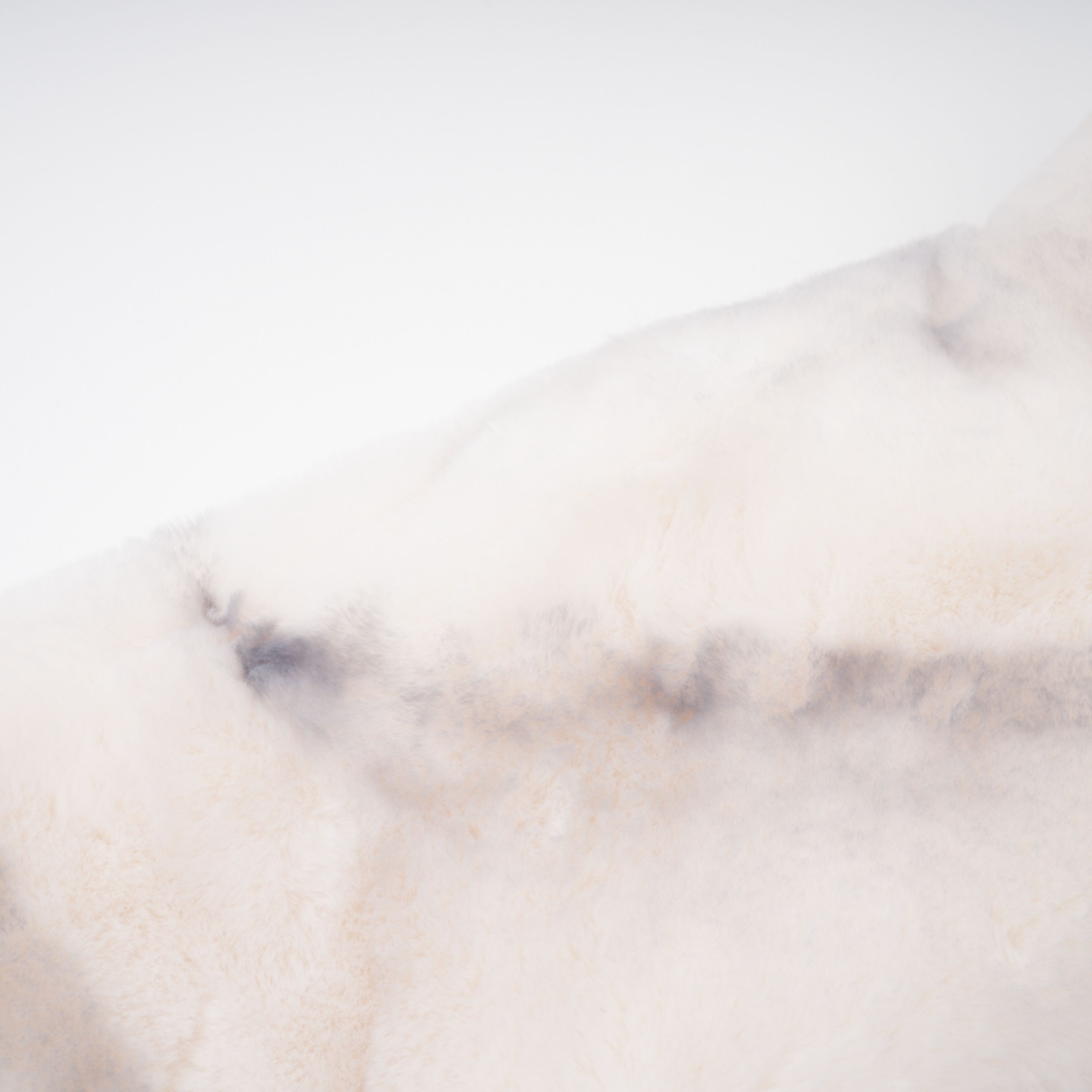 Alina Weißer Kurzmantel aus Kunstfell mit Farbverlauf