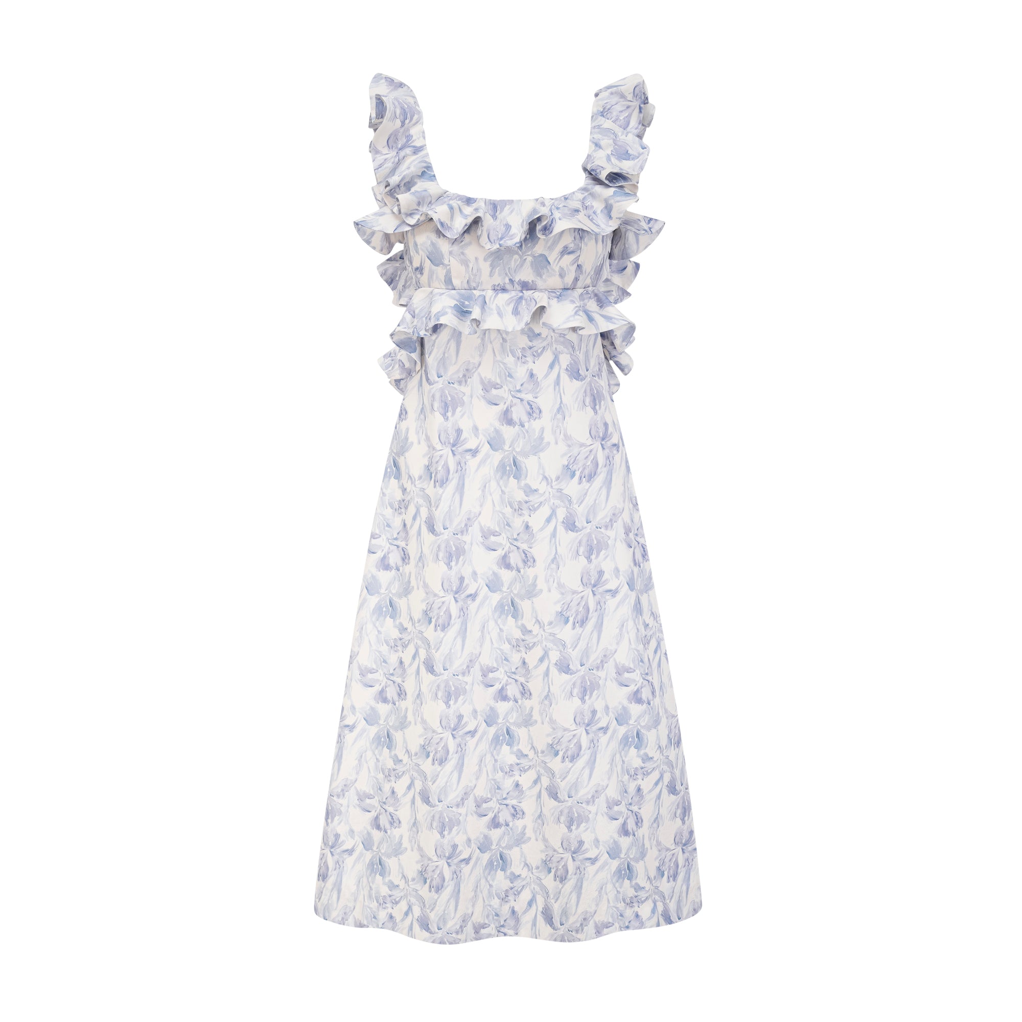 Costanza floral-print ruffled midi dress (US Only)