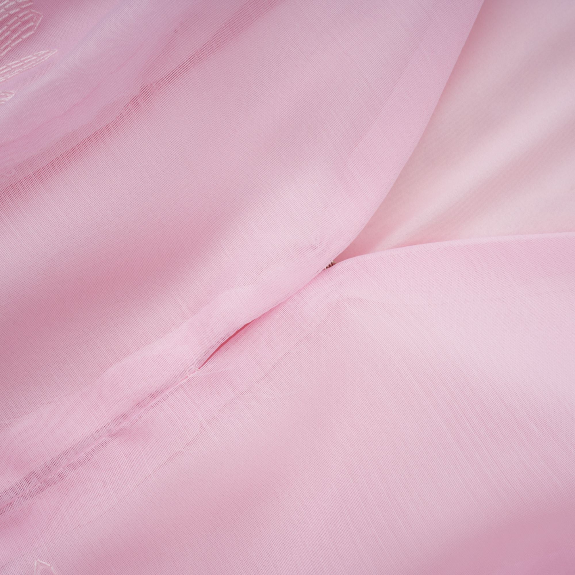 Florence pink floral-embroidered layered mini dress