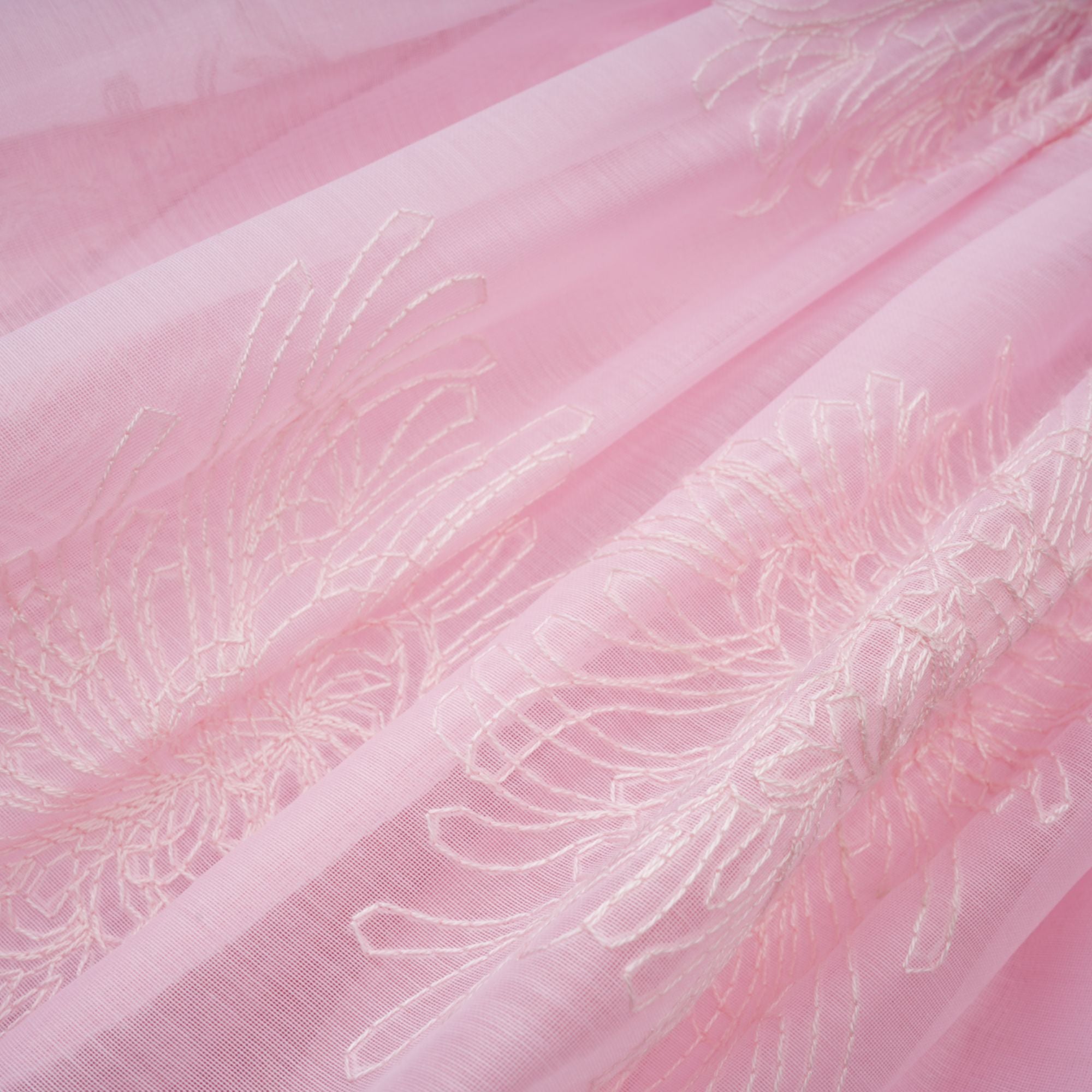 Florence pink floral-embroidered layered mini dress