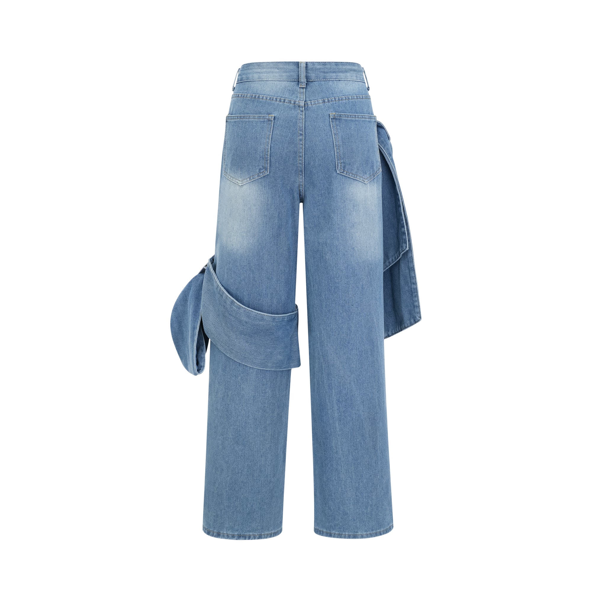 Ysabella Jeans mit weitem Bein und Schleifendetail 