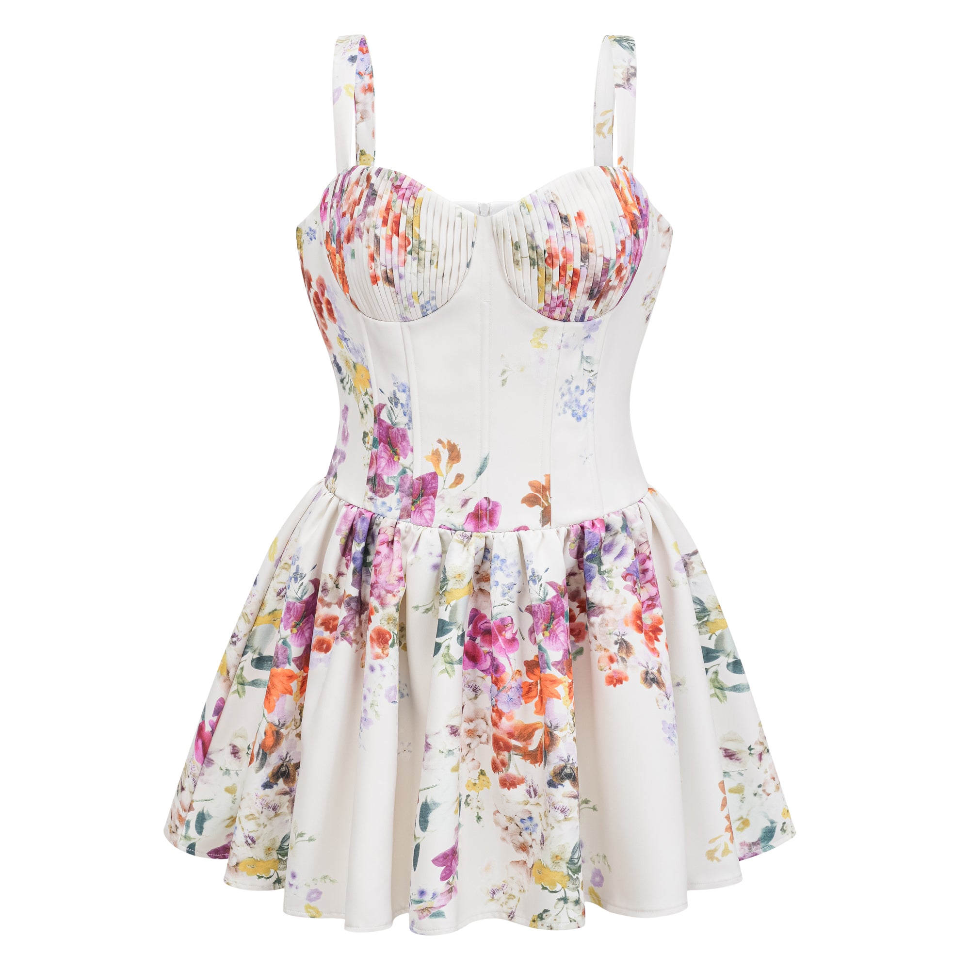 Juliette White Self-Tie Floral Print Mini Dress (Final Sale-US Only)