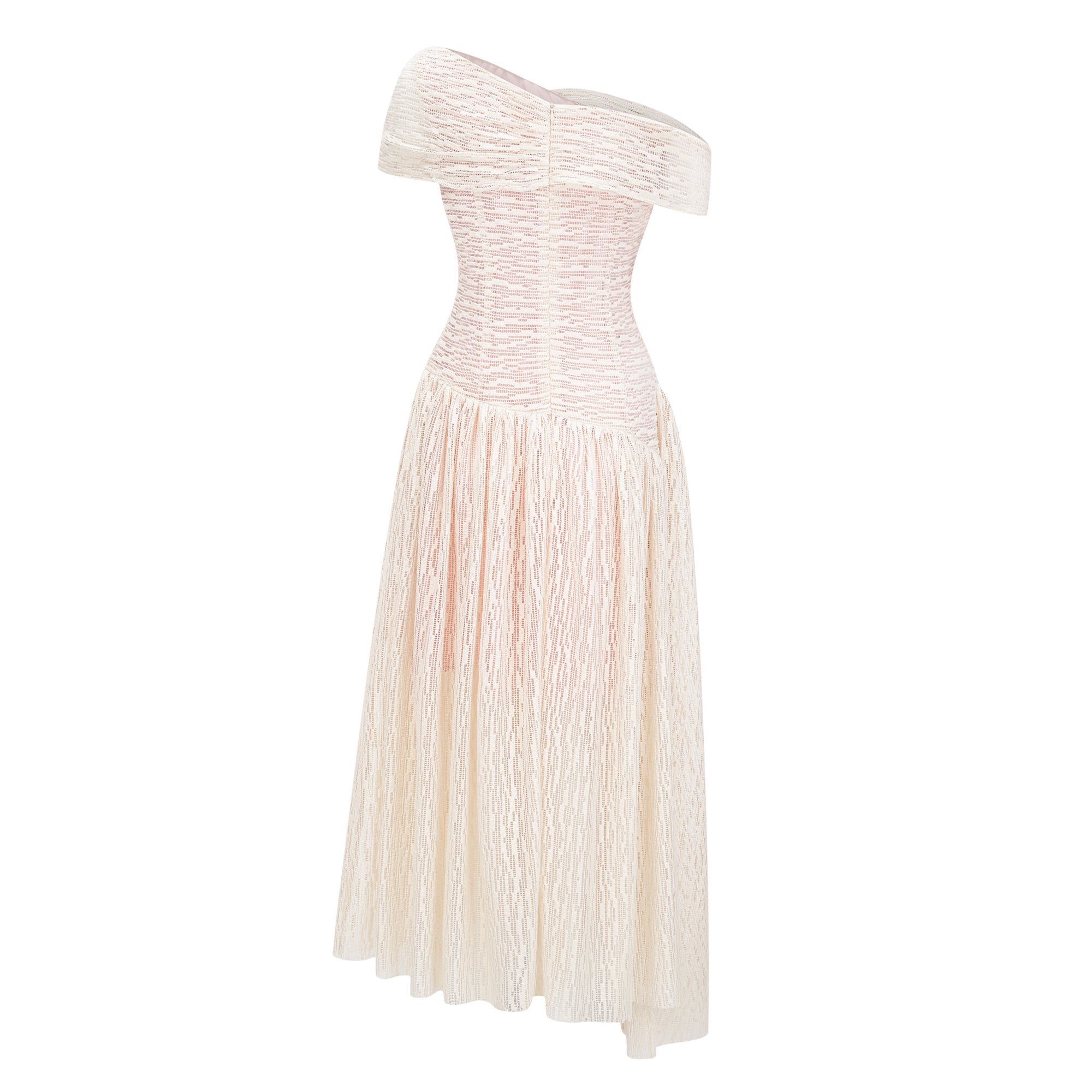 Thale Neutrales asymmetrisches Midikleid mit Struktur und Rüschen