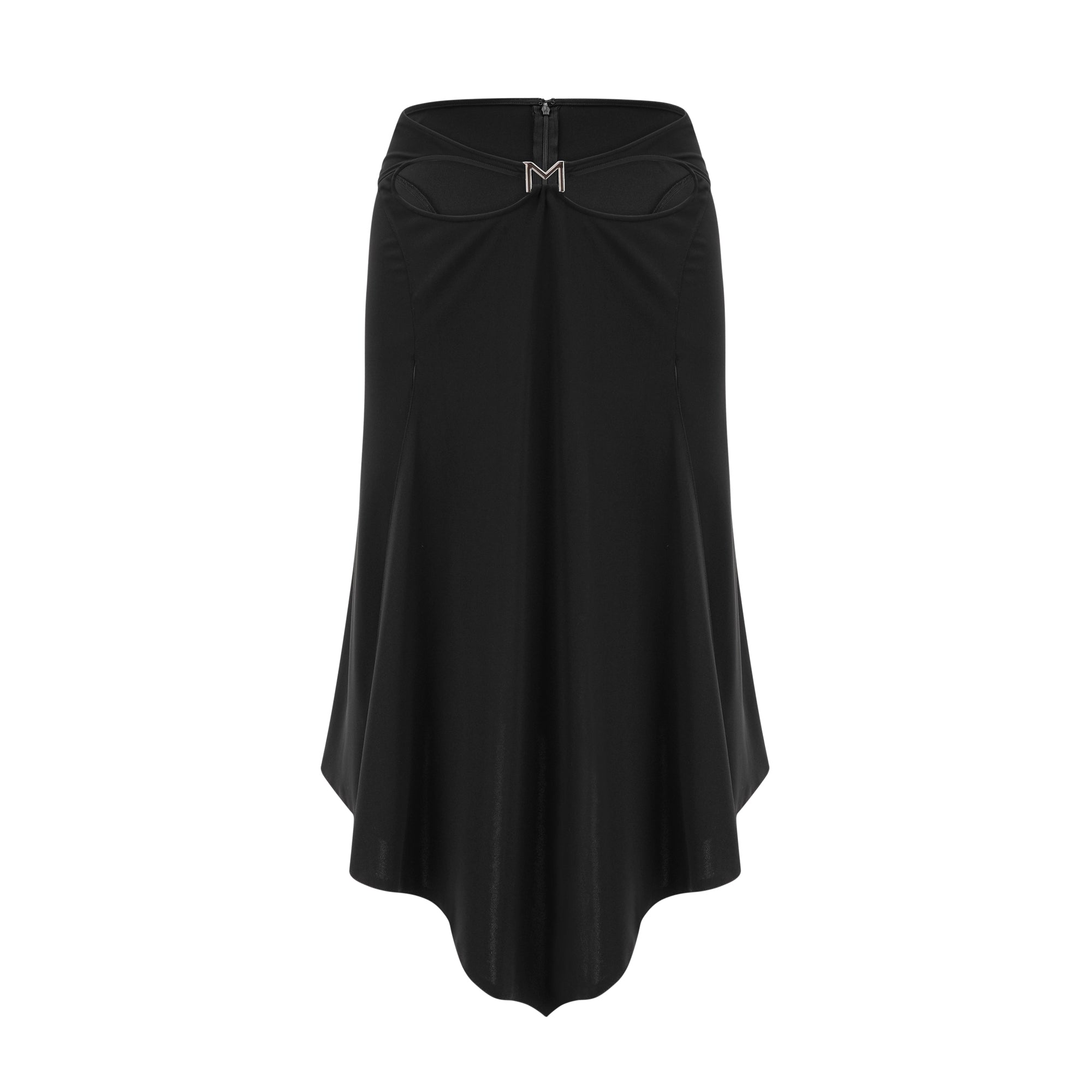 Caribe logo-plaque midi skirt