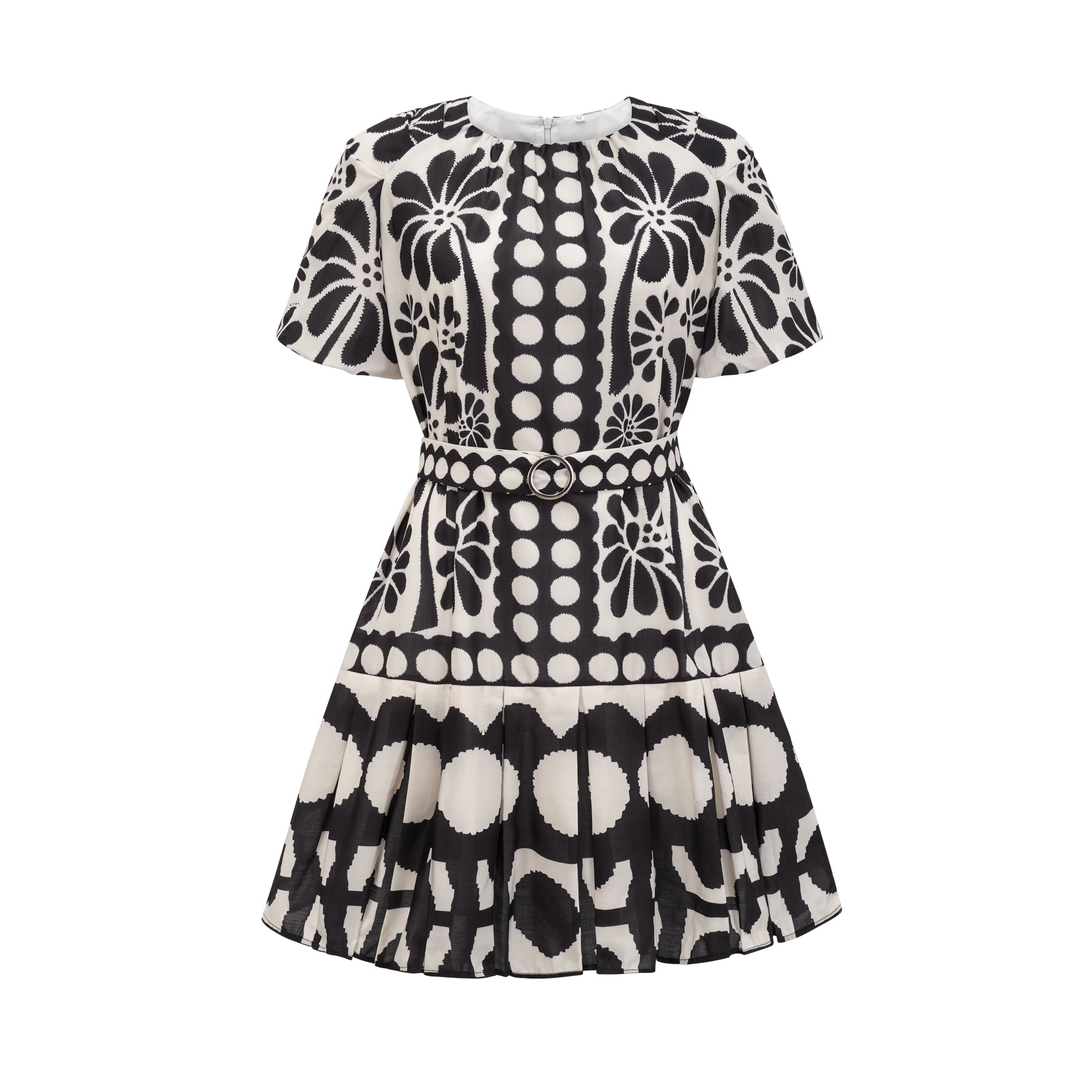 Émeline pattern-print belted mini dress