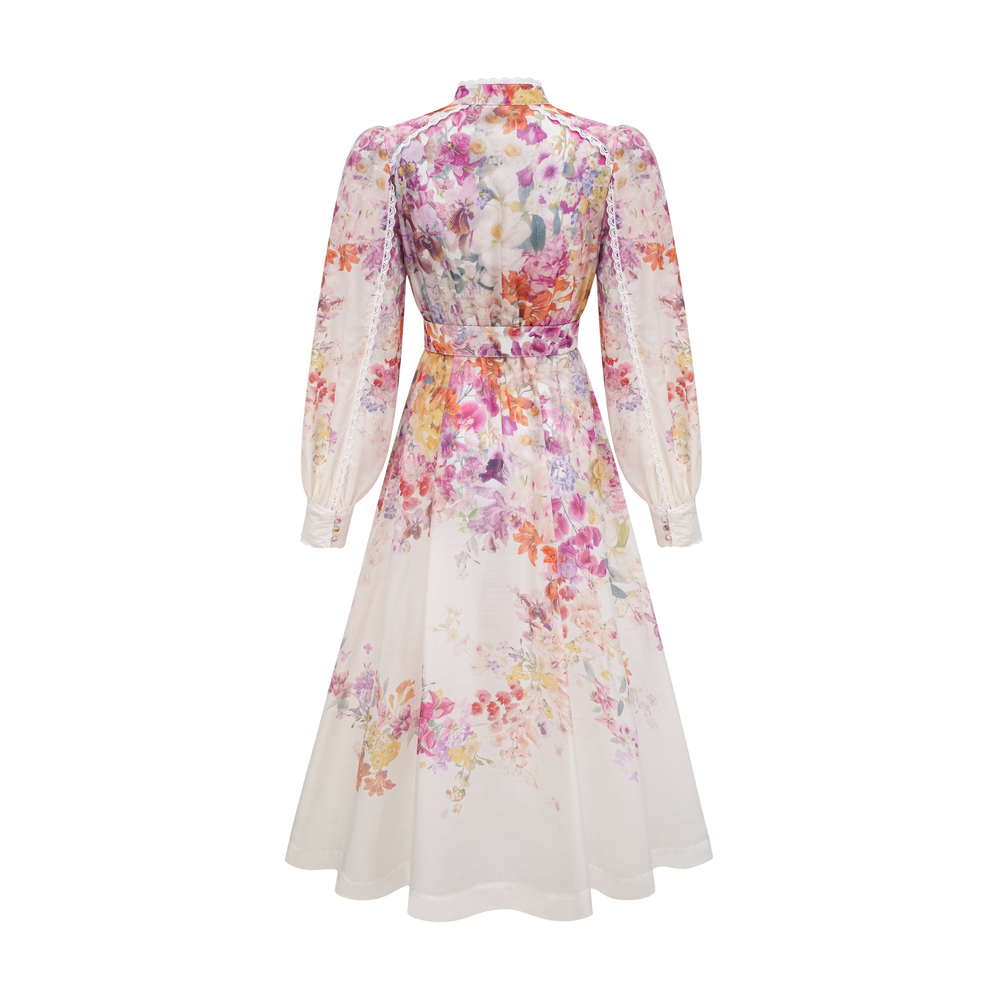 Roxane belted floral-print midi dress