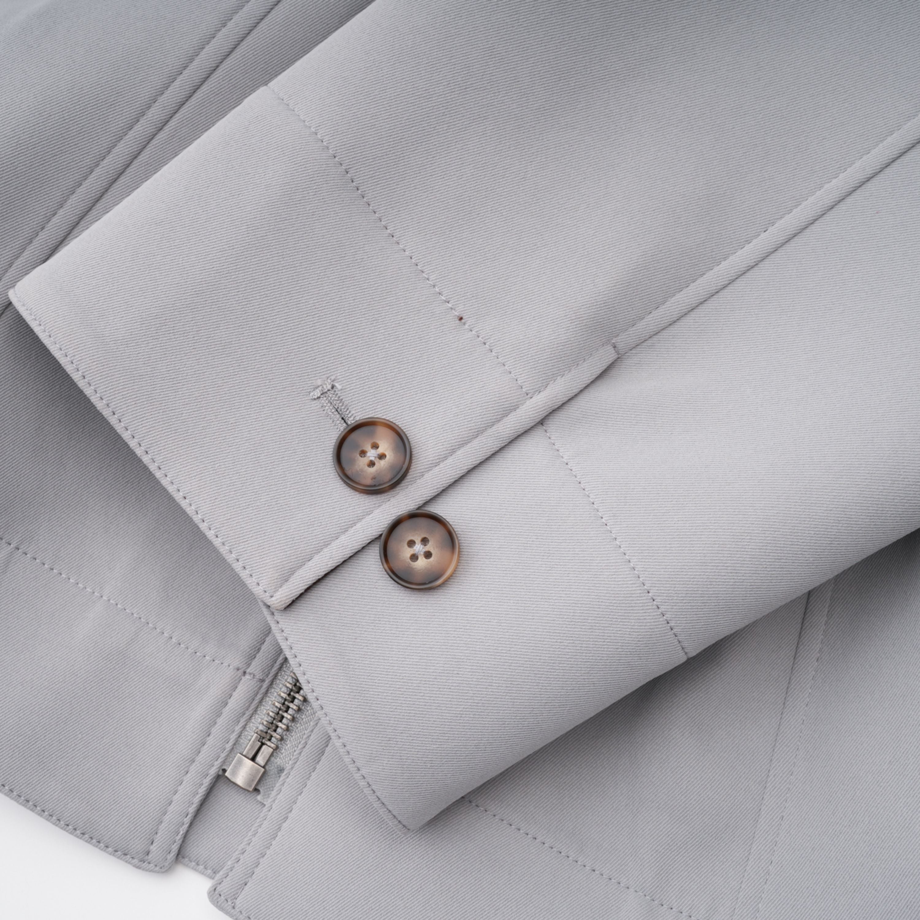 Vilma Graue Lederkragen-Jagdjacke