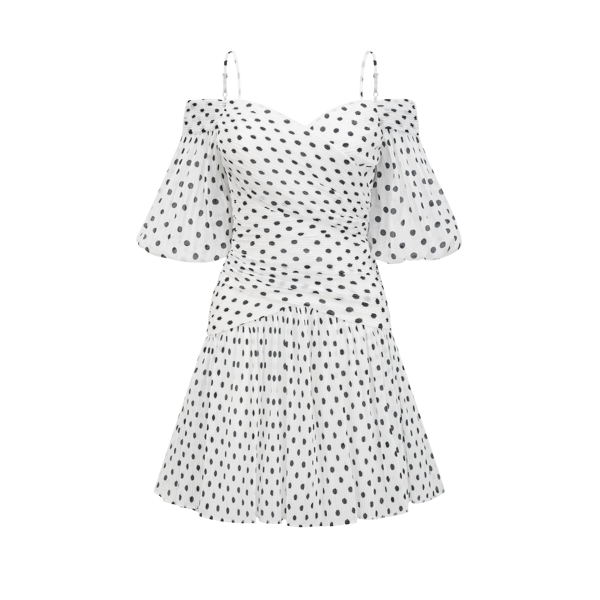 Capucine polka dot-print mini dress