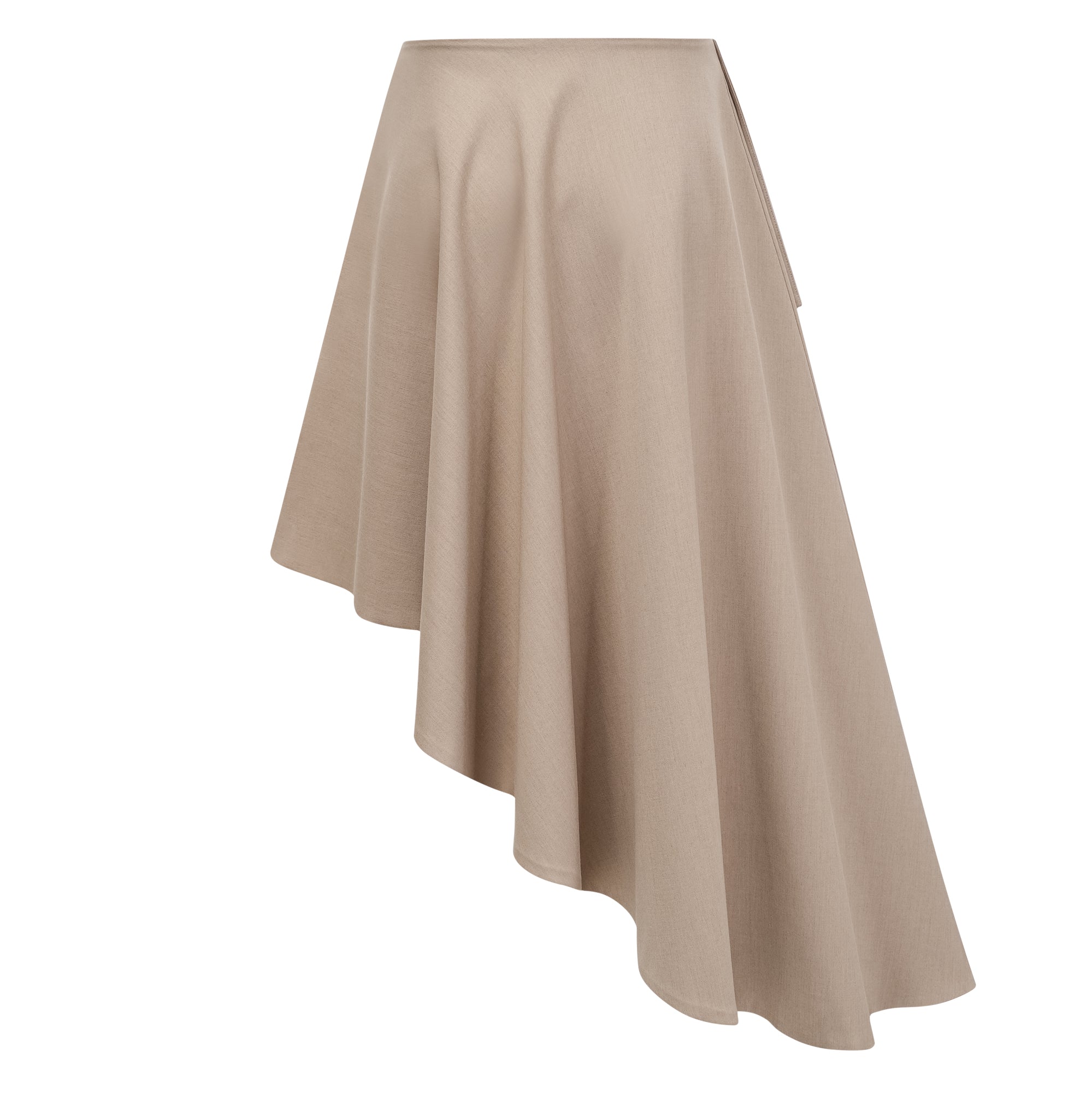 Filomena Grey Draped Asymmetrical Mini Skirt