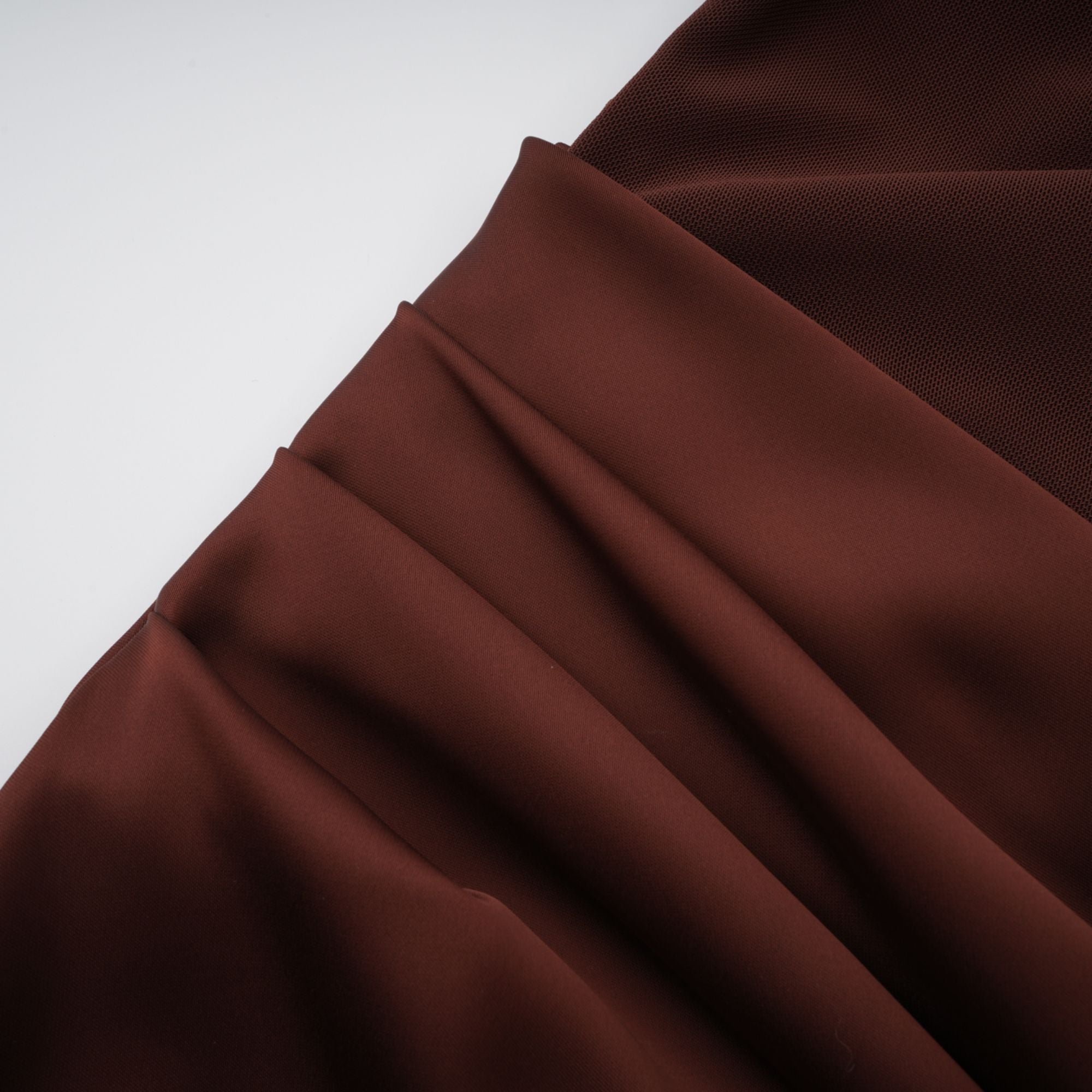 فستان فيديت بني مكشكش ماكسي (بدون قفازات)