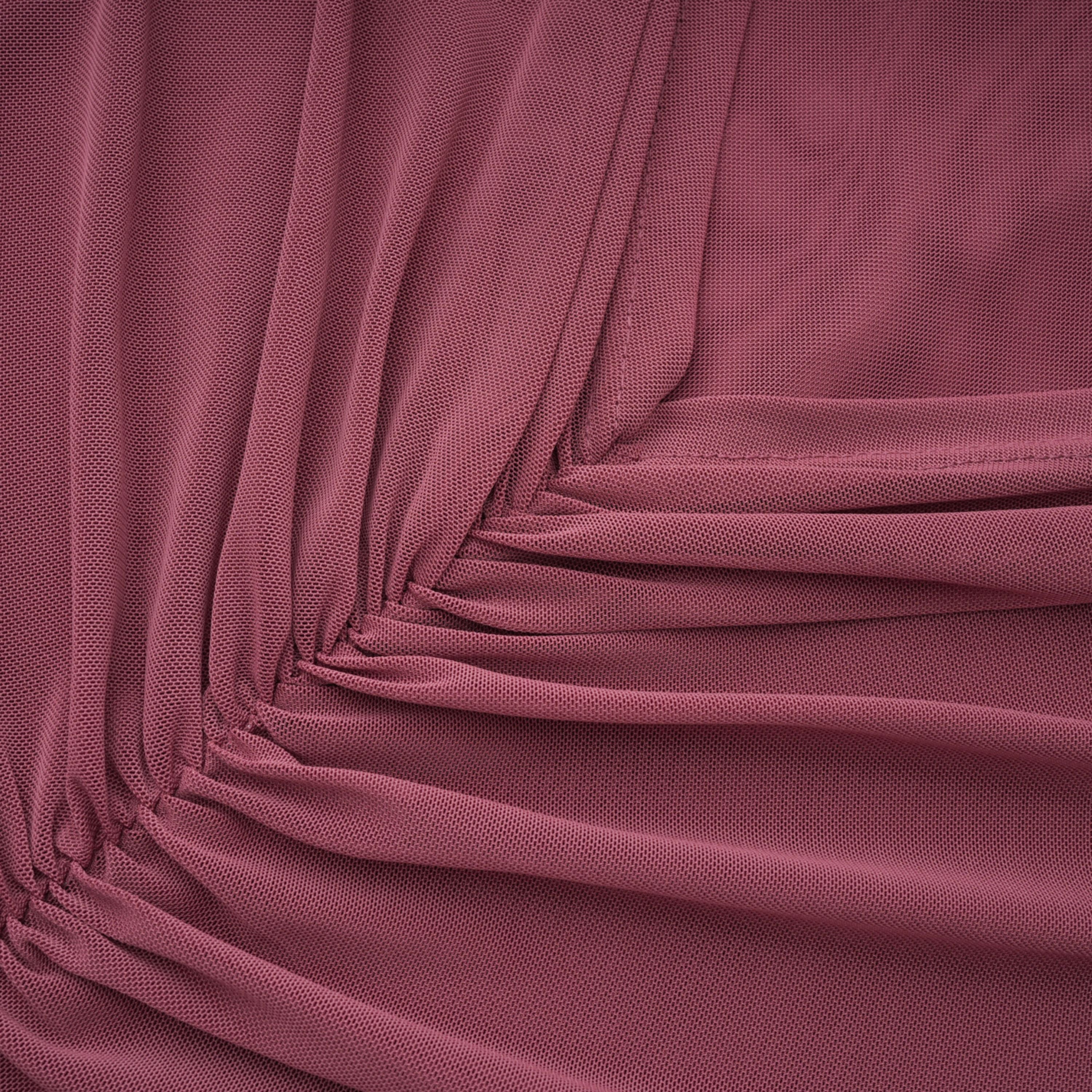 Liliana Brown Asymmetrisches Maxikleid mit gerafftem Cape