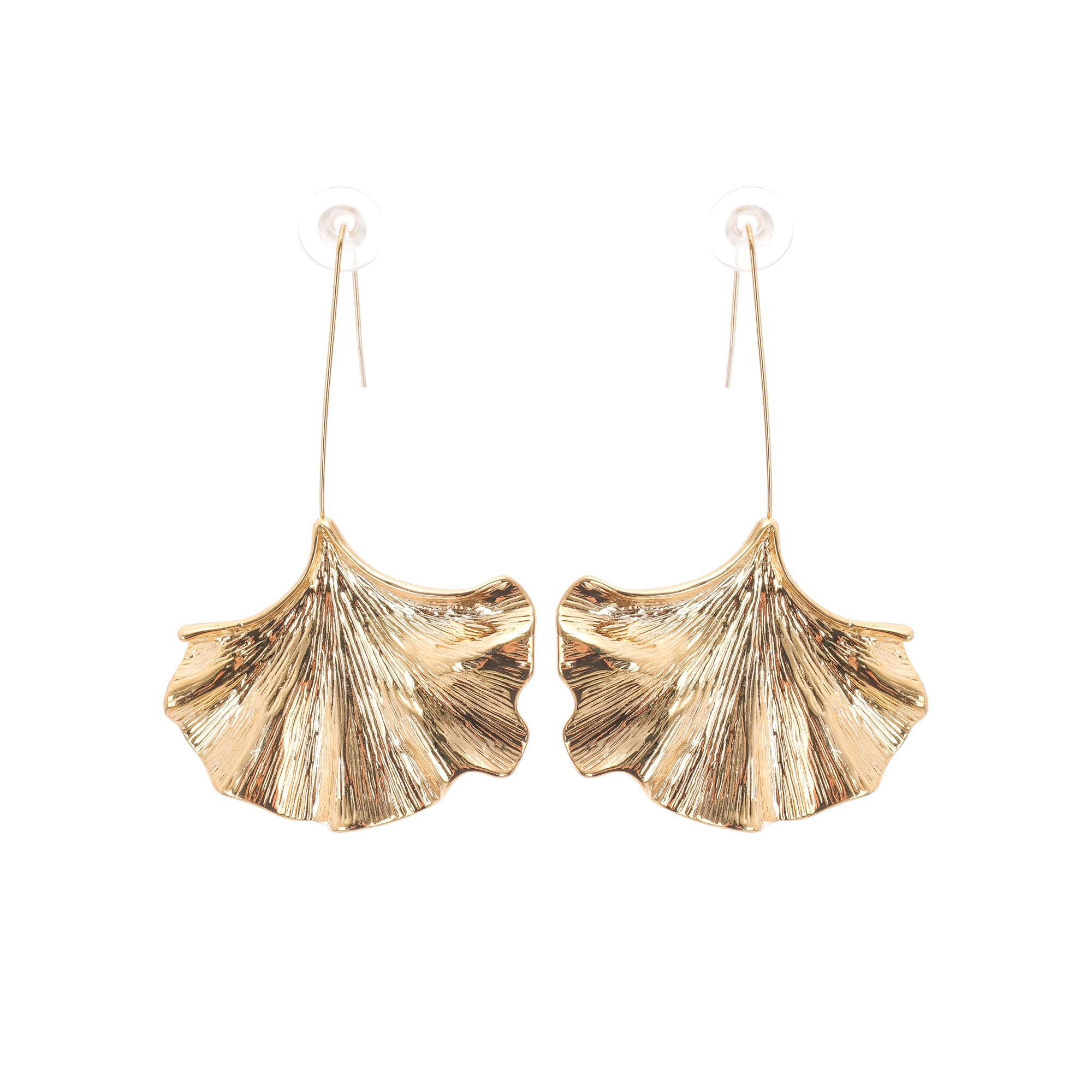 Juliet gold ginkgo drop earrings