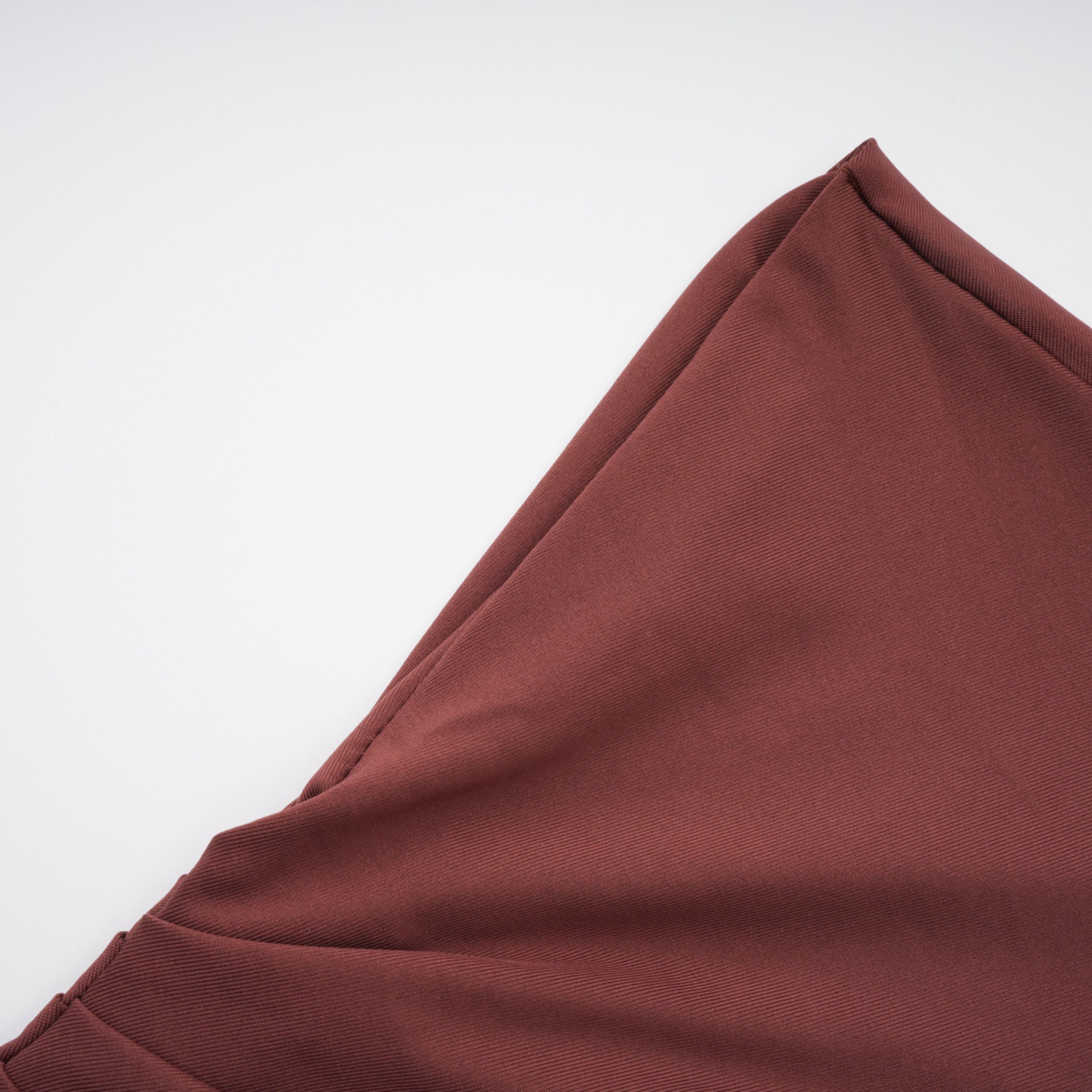 Seren Brown Maxikleid mit gerafftem Tüll-Einsatz