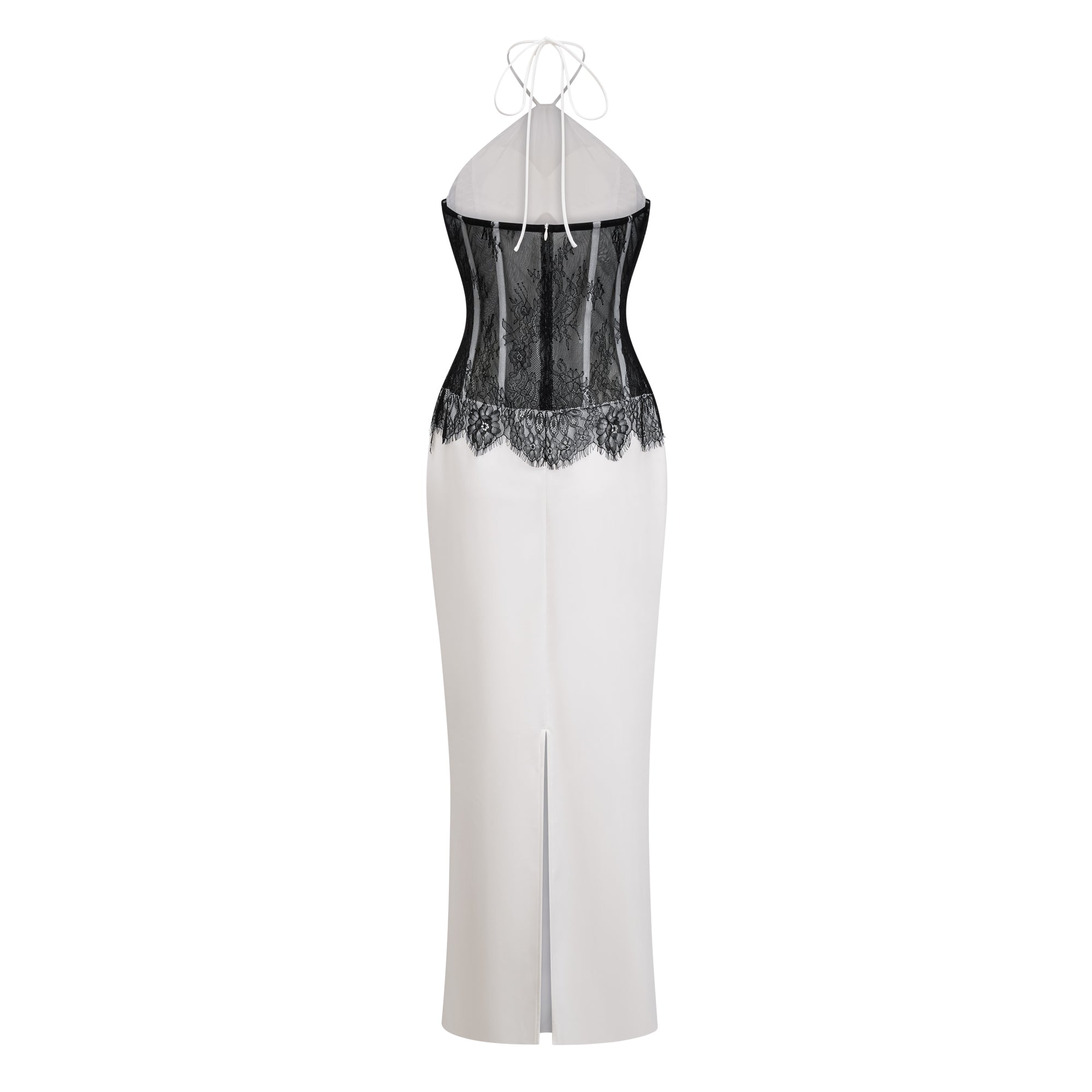 Mirabeau White Cut-out Lace Maxi Dress