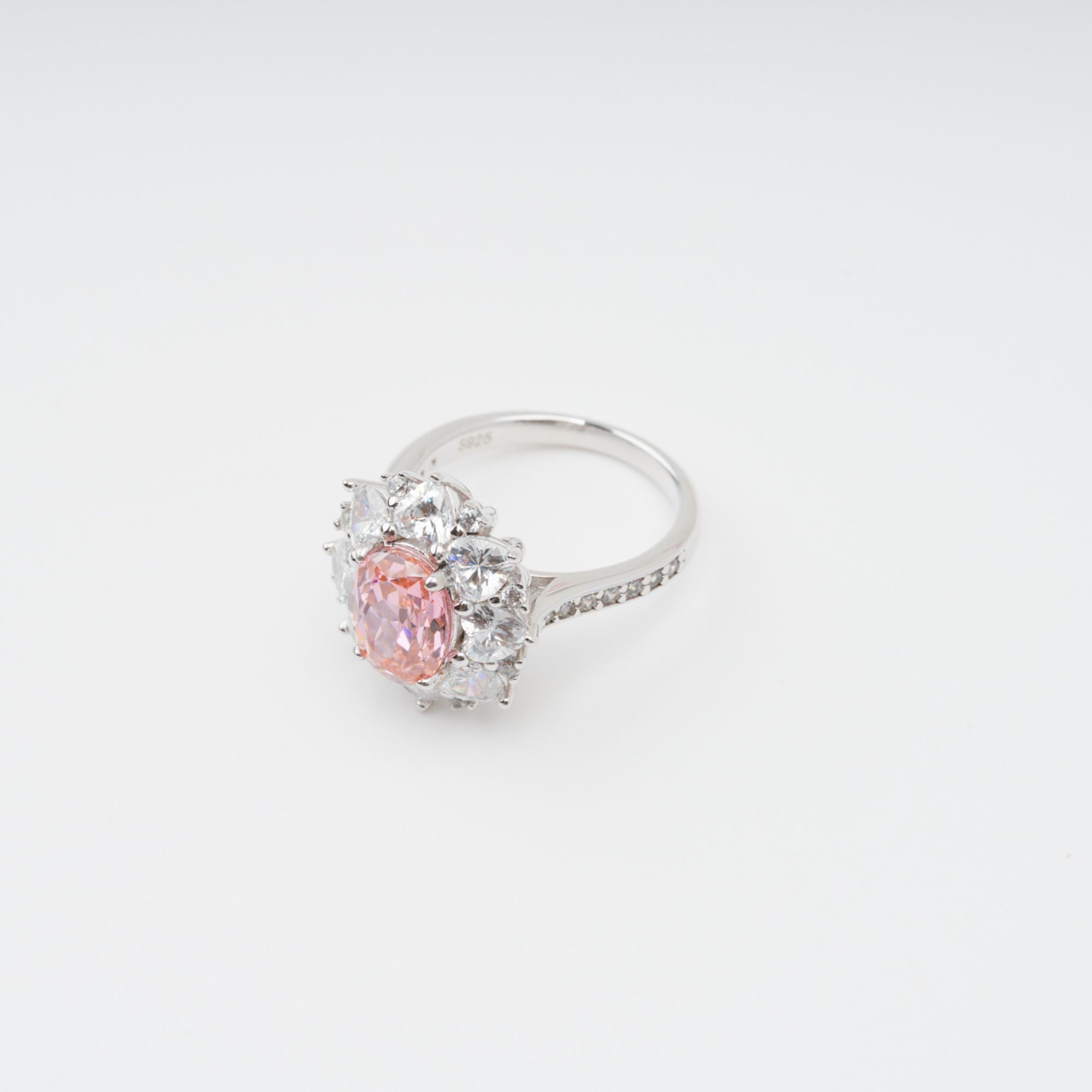 Joséphine Pink Pavé-Set Zircon Gemstone Sterling Silver Ring