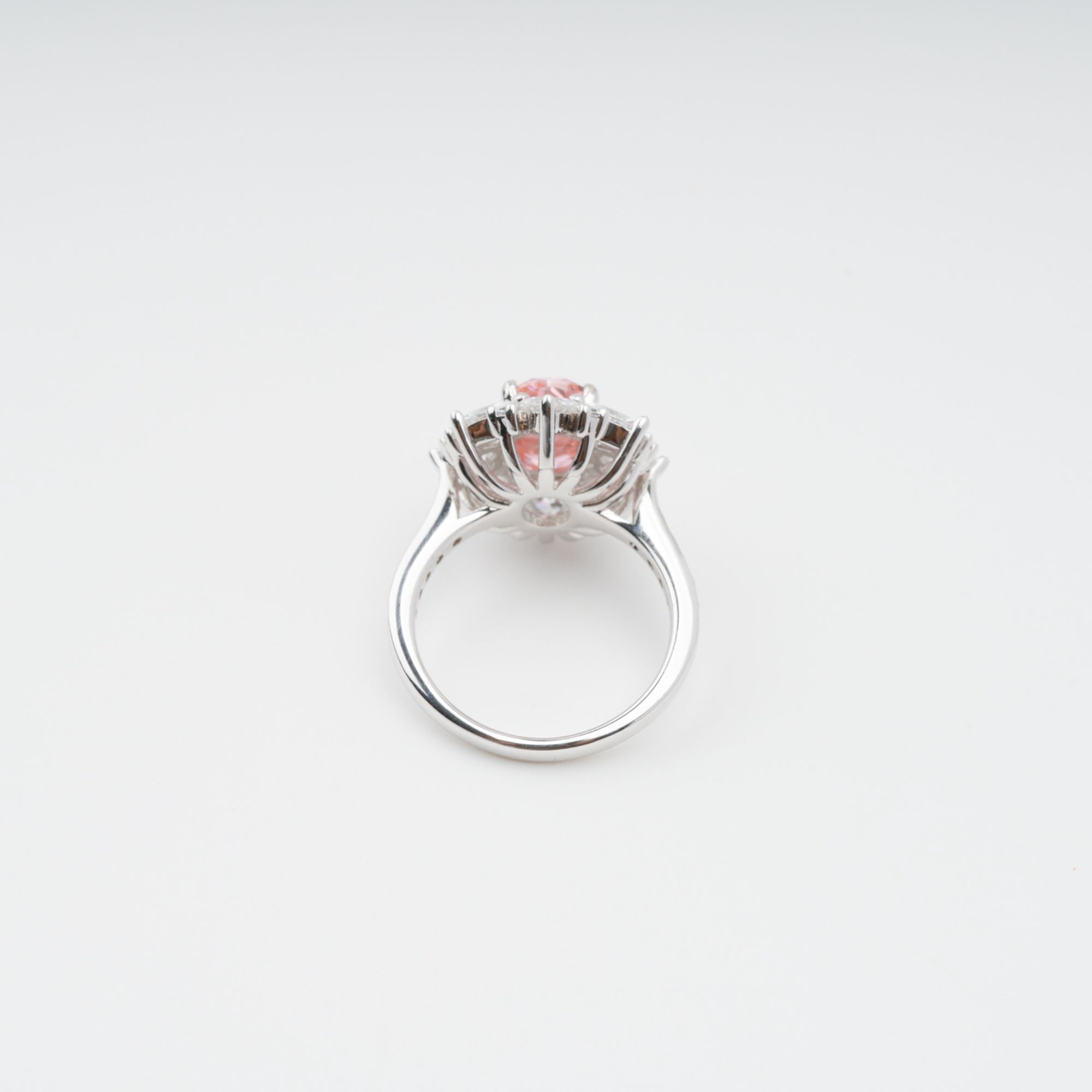 Joséphine Pink Pavé-Set Zircon Gemstone Sterling Silver Ring