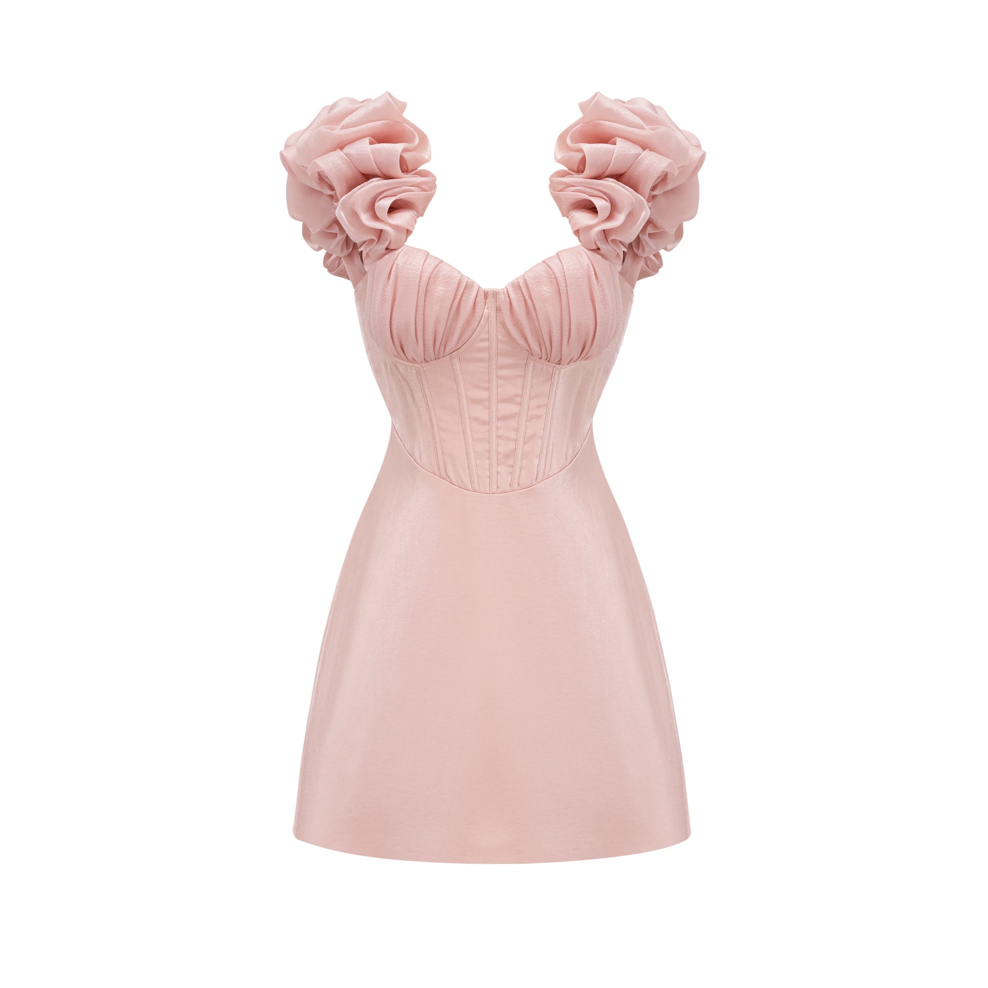 Rosalie – Bustier-Korpus-Minikleid mit Blumenmuster 