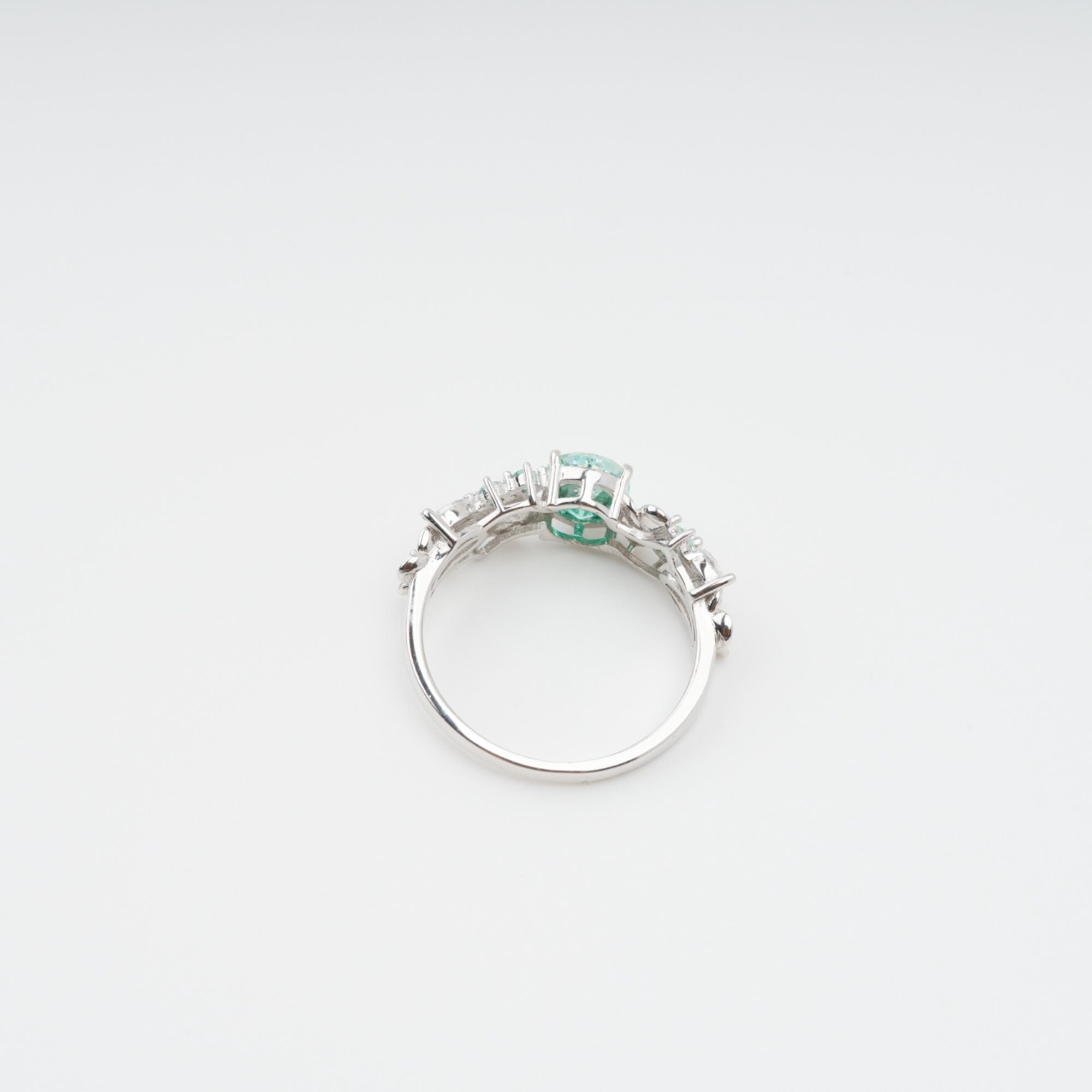 Ardelle Green Crystal Embellished Sterling Silver Ring