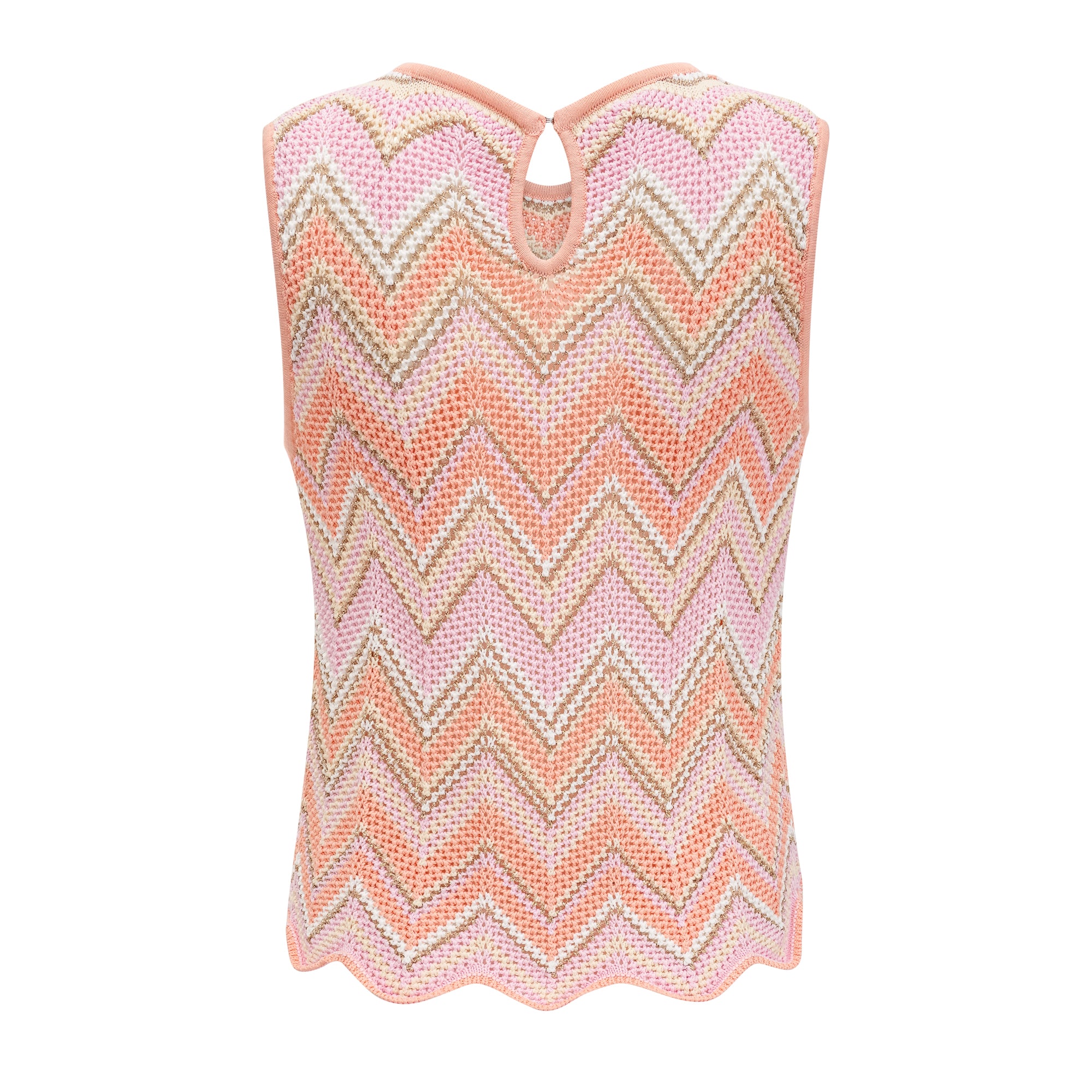 Irina Pink Zickzack Pointelle Strick Passendes Set