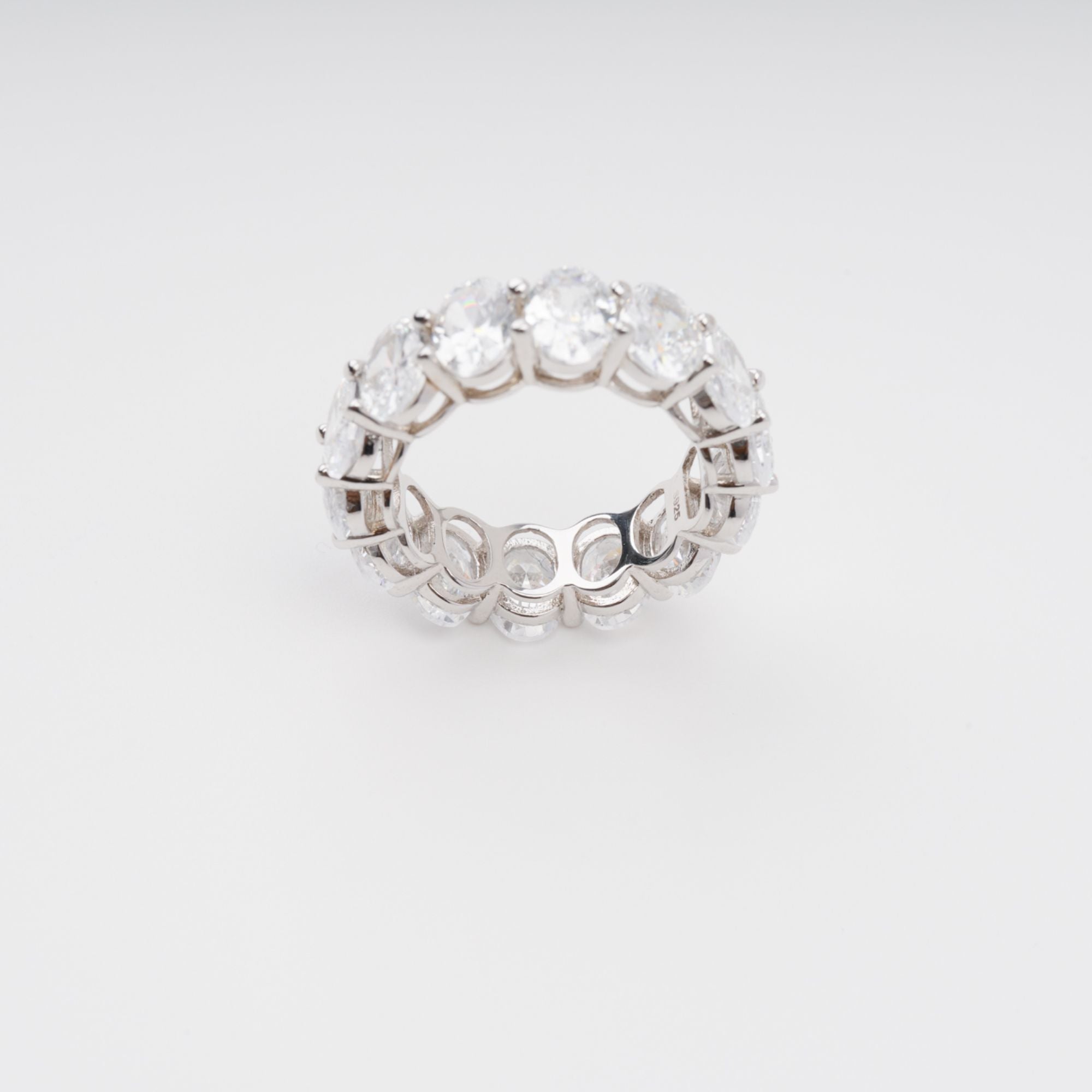Drapé Oval Gemstone Sterling Silver Ring