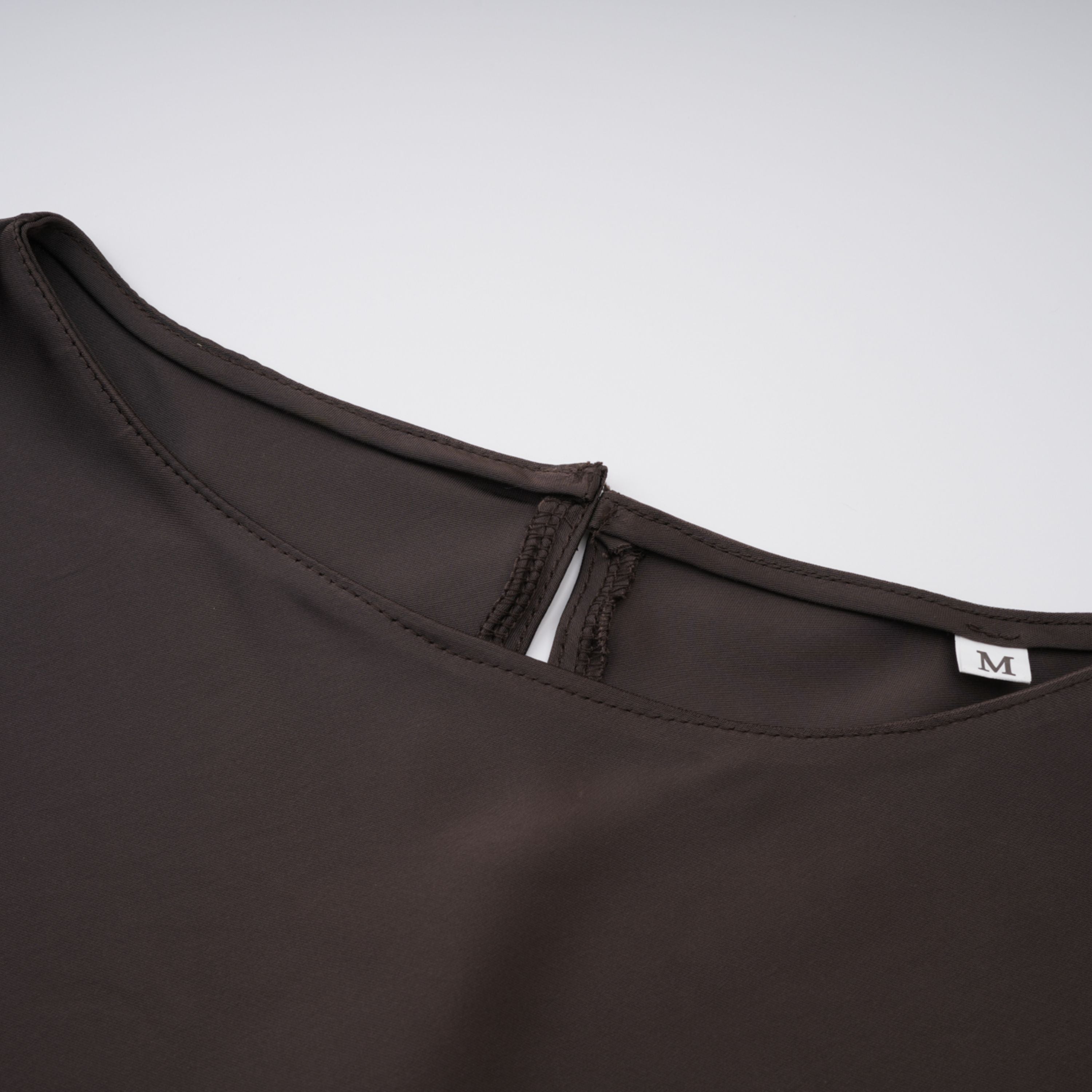 Henrik Brown Lace Trim Dress