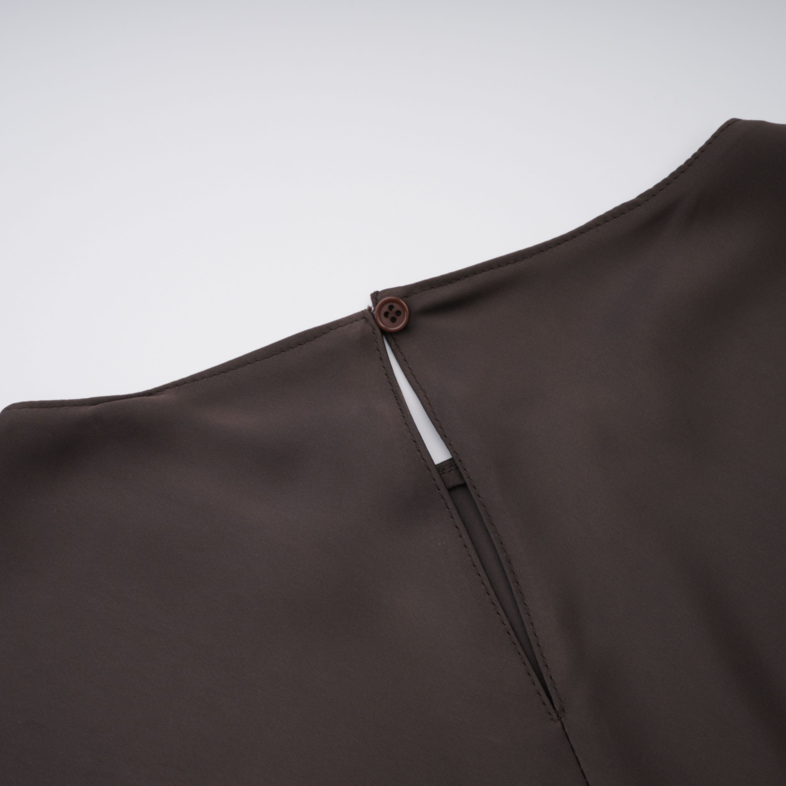 Henrik Brown Lace Trim Dress