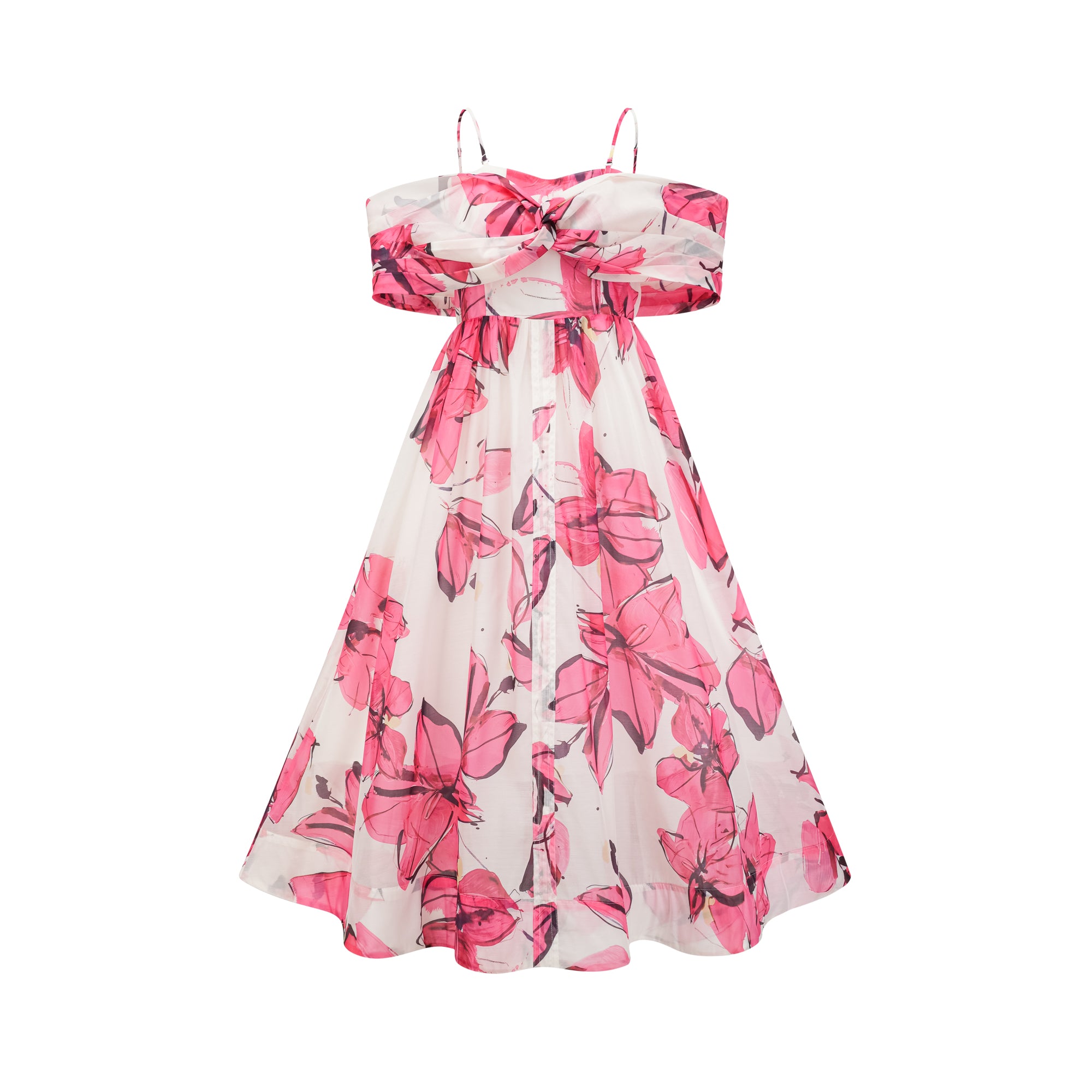 Émeline floral-print pleated midi dress