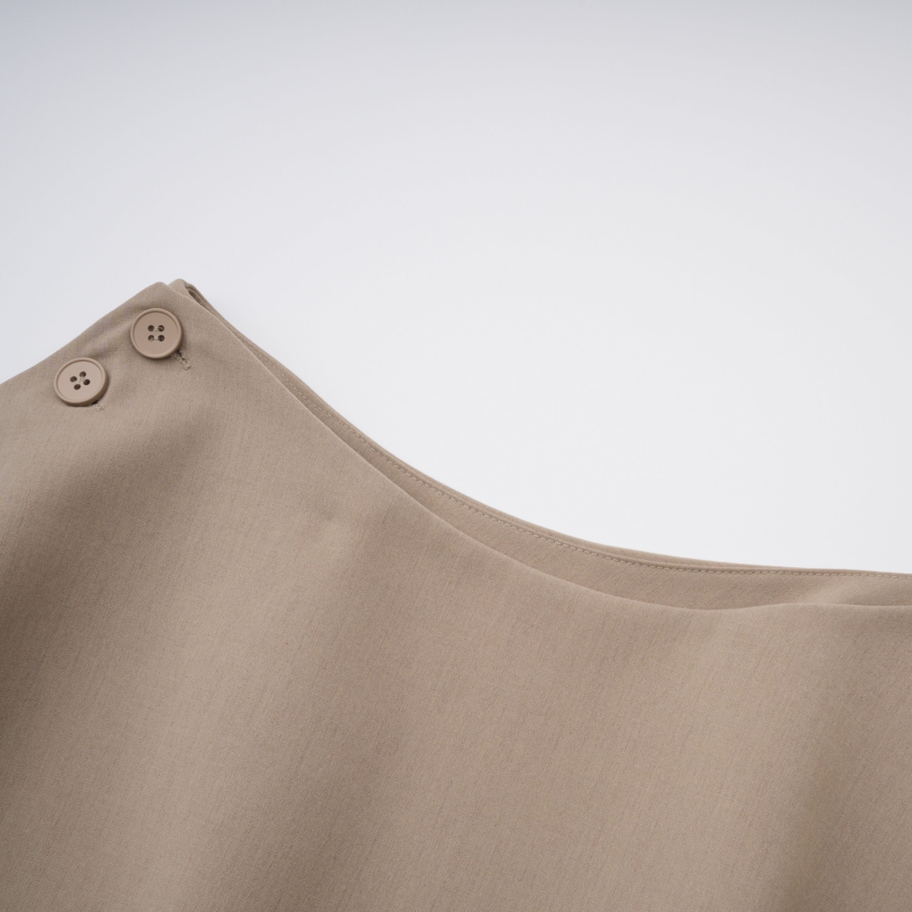 Filomena Grey Draped Asymmetrical Mini Skirt