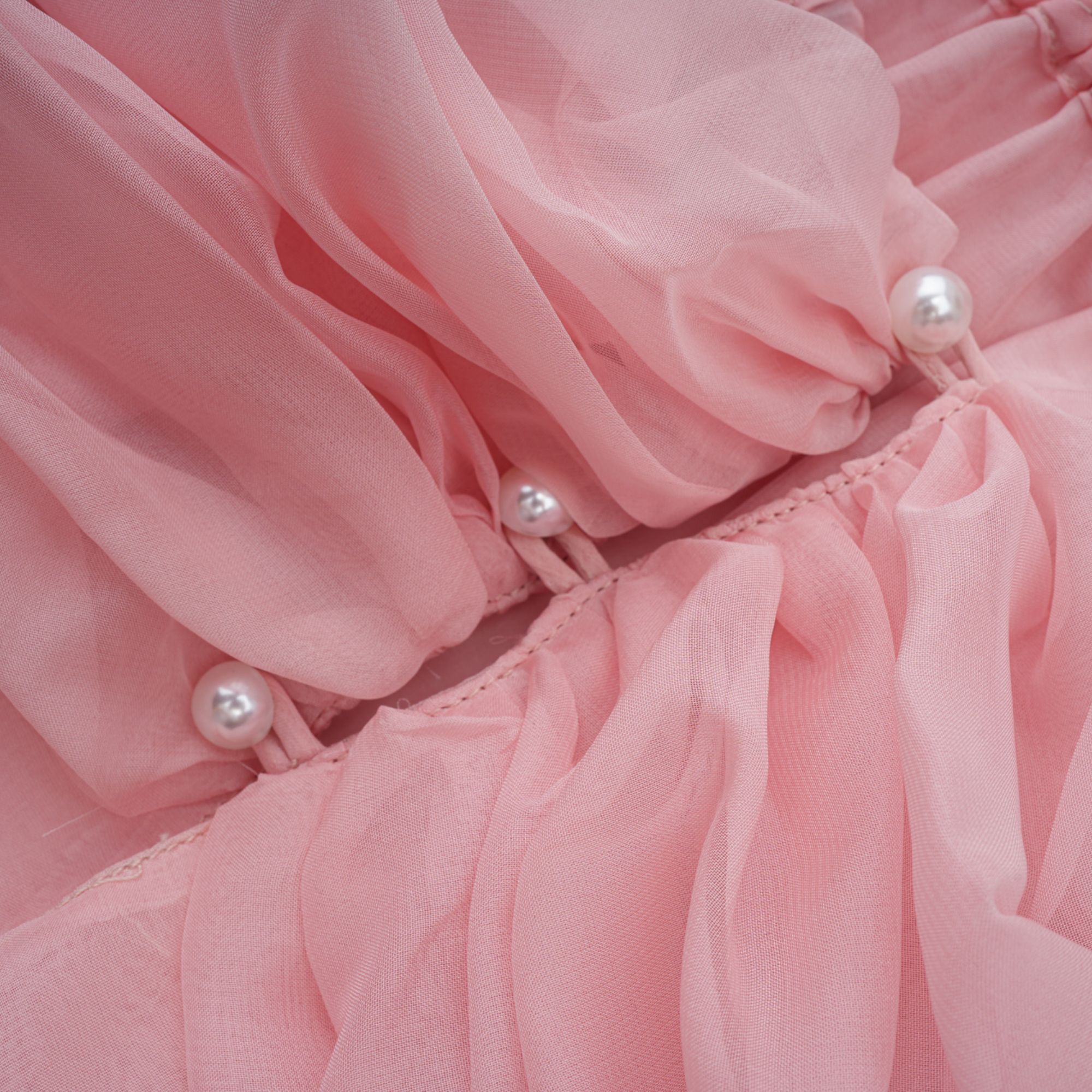 Avril pink bow draped slip mini dress