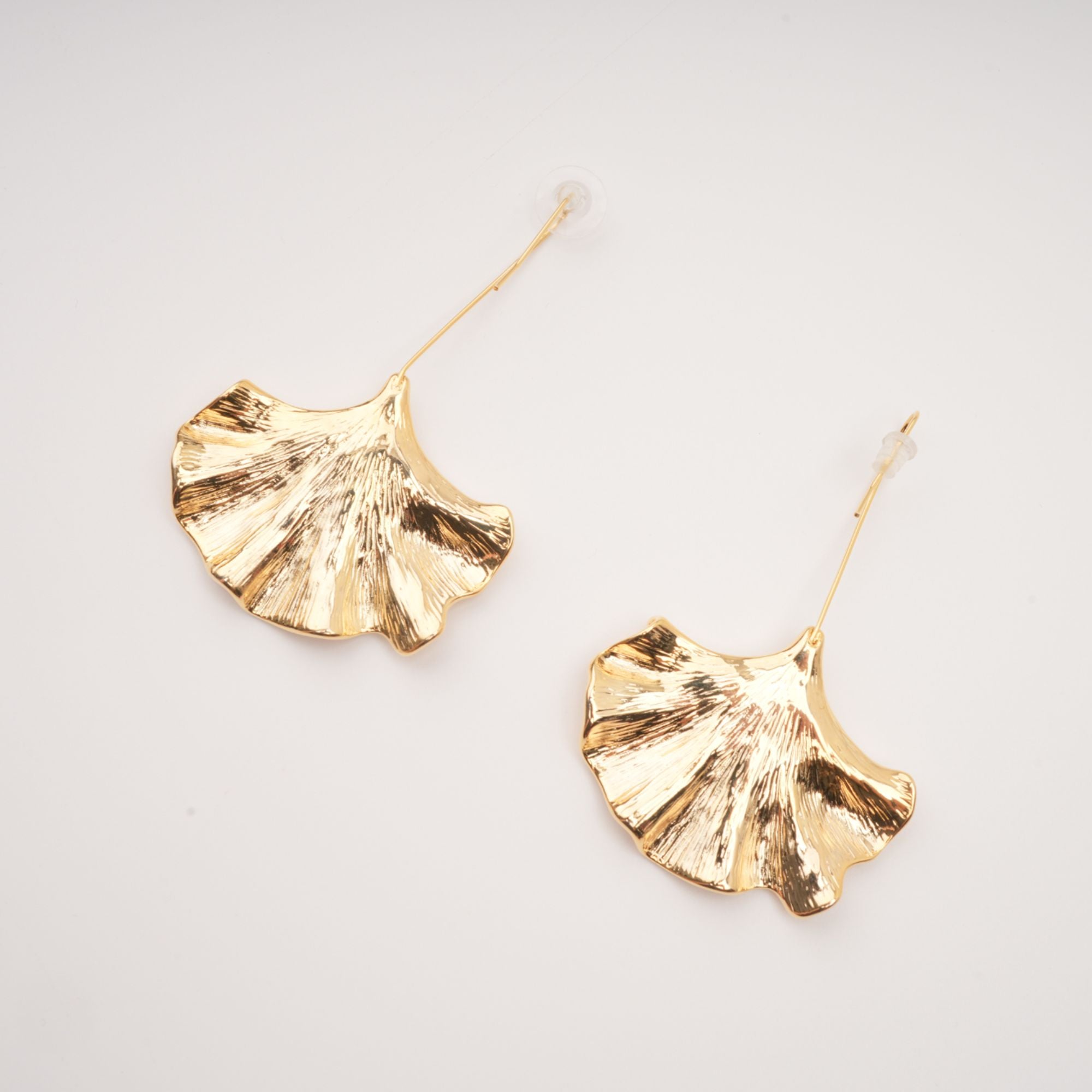 Juliet gold ginkgo drop earrings