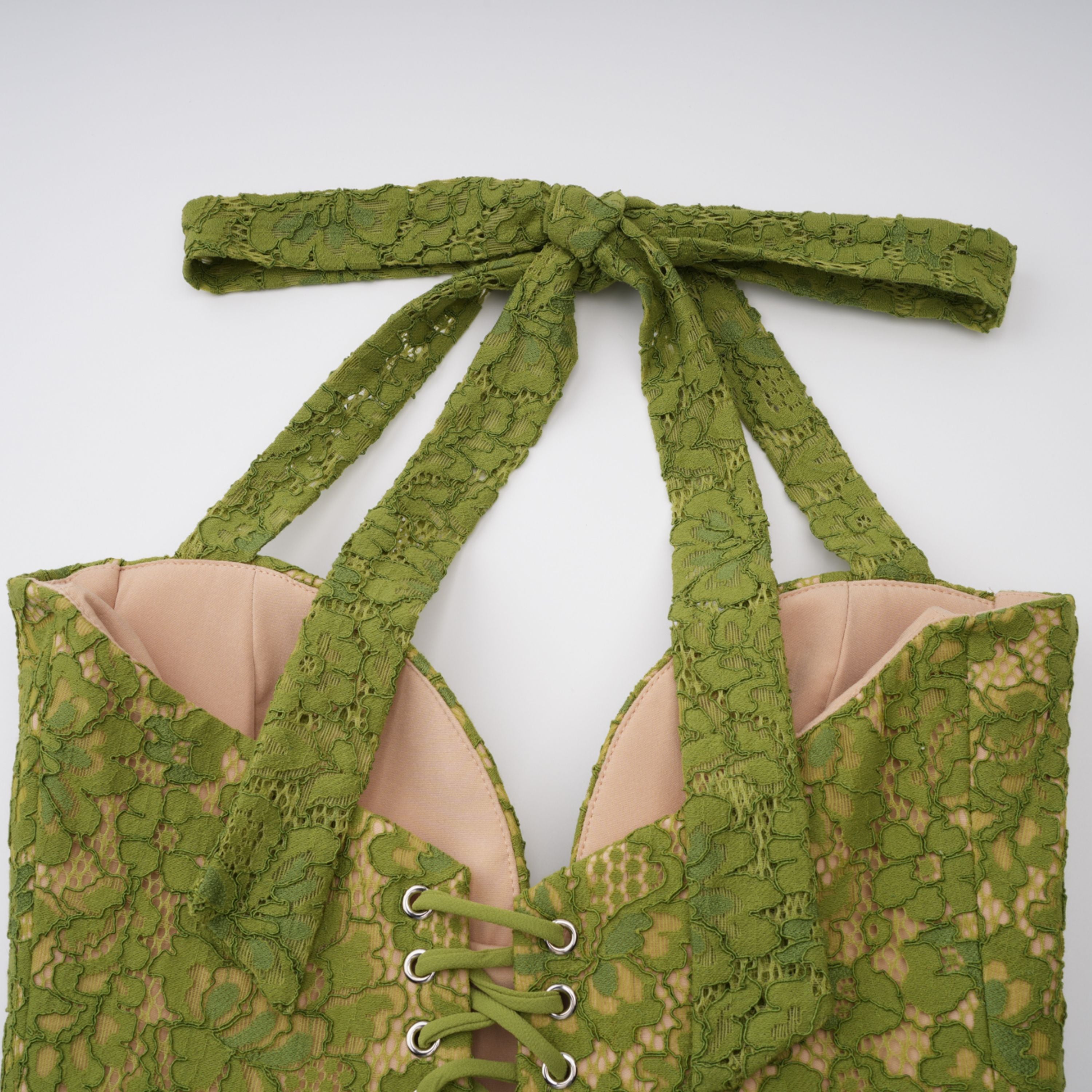 Emerald Halterneck Corset Gown