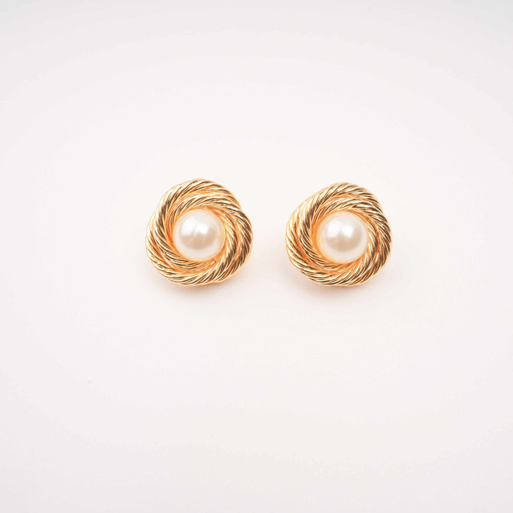 Chloe faux-pearl gold-plated earrings