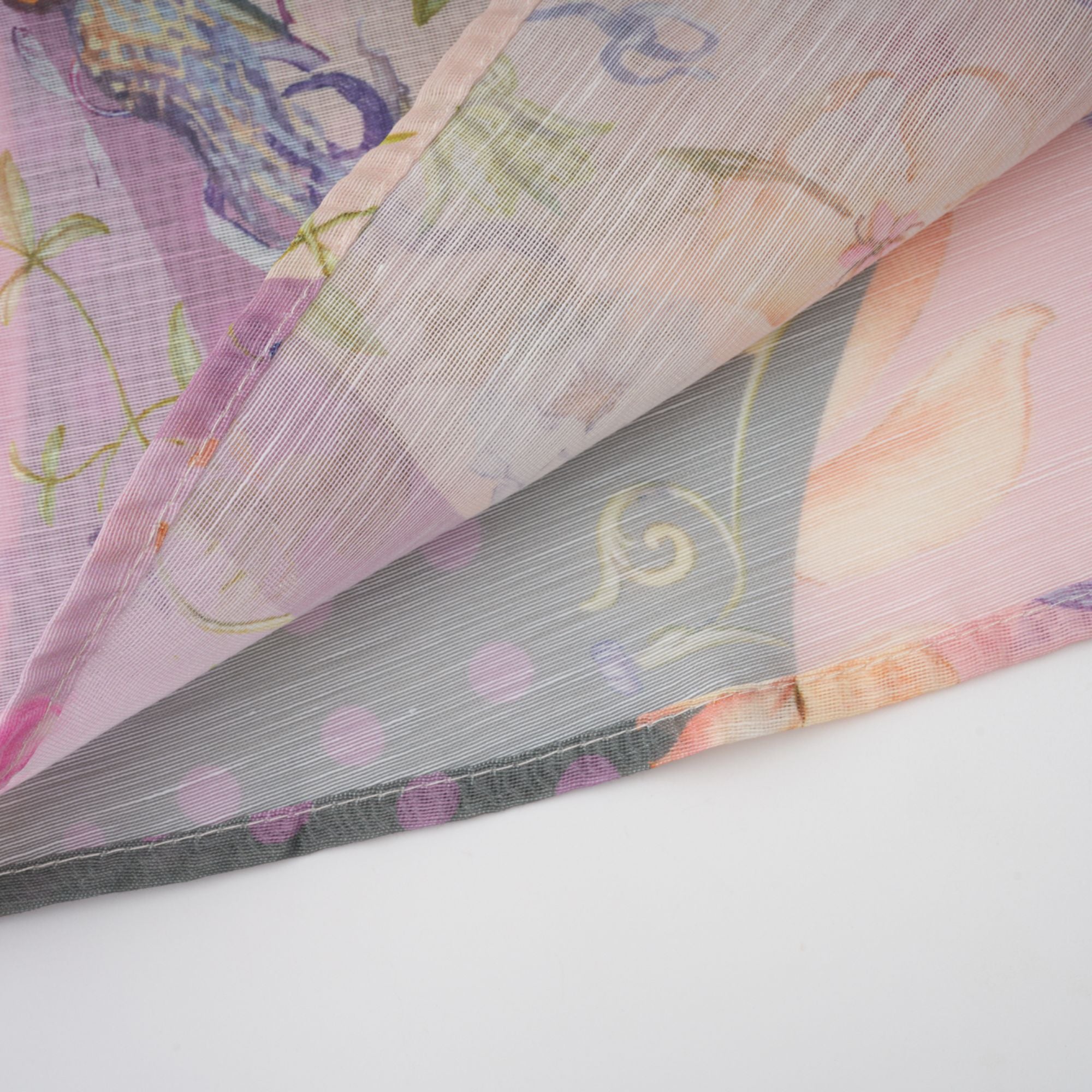 فستان دلفين ماكسي بطبعة زهور وردية