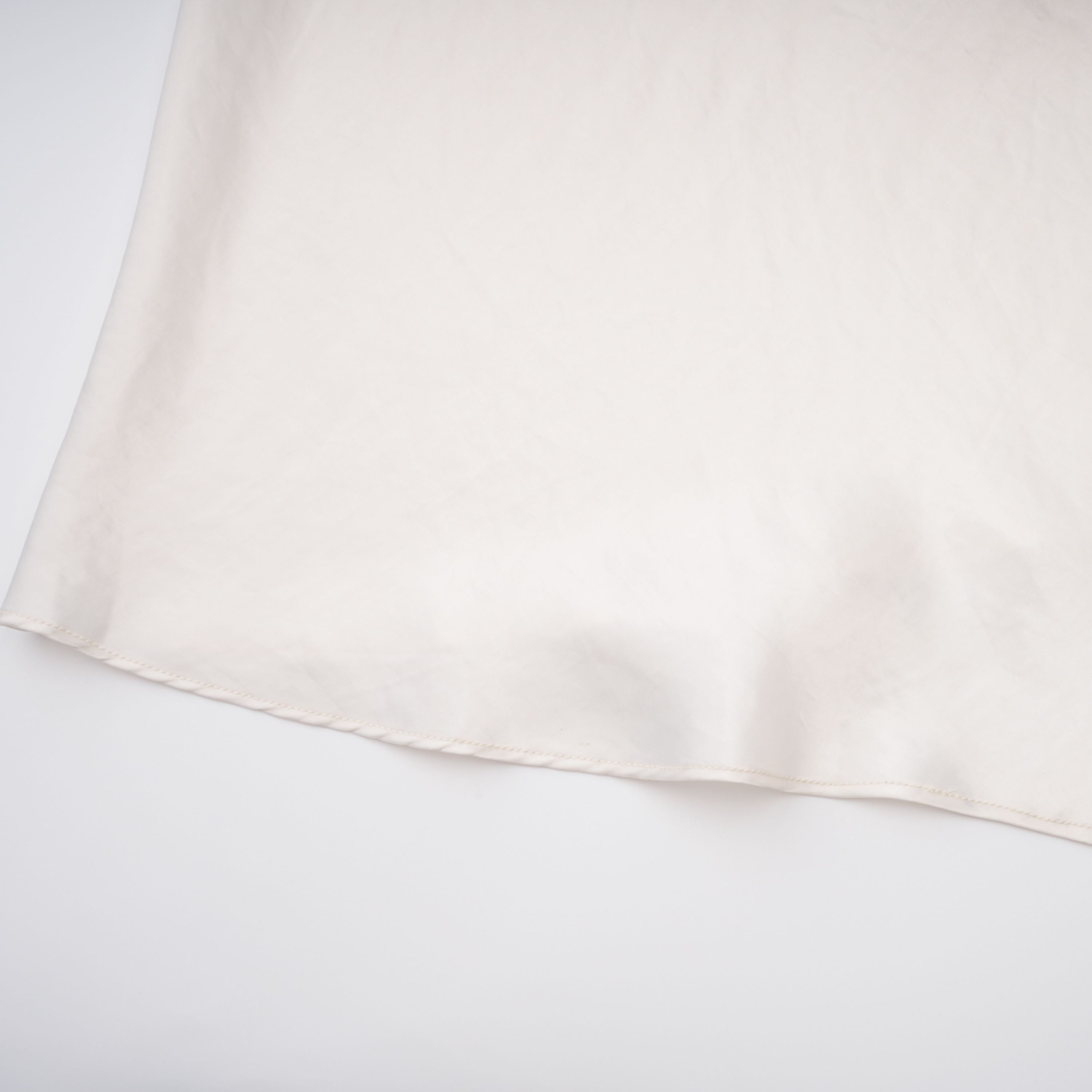 Lilla Beige Strapless Ruffled Satin Maxi Dress