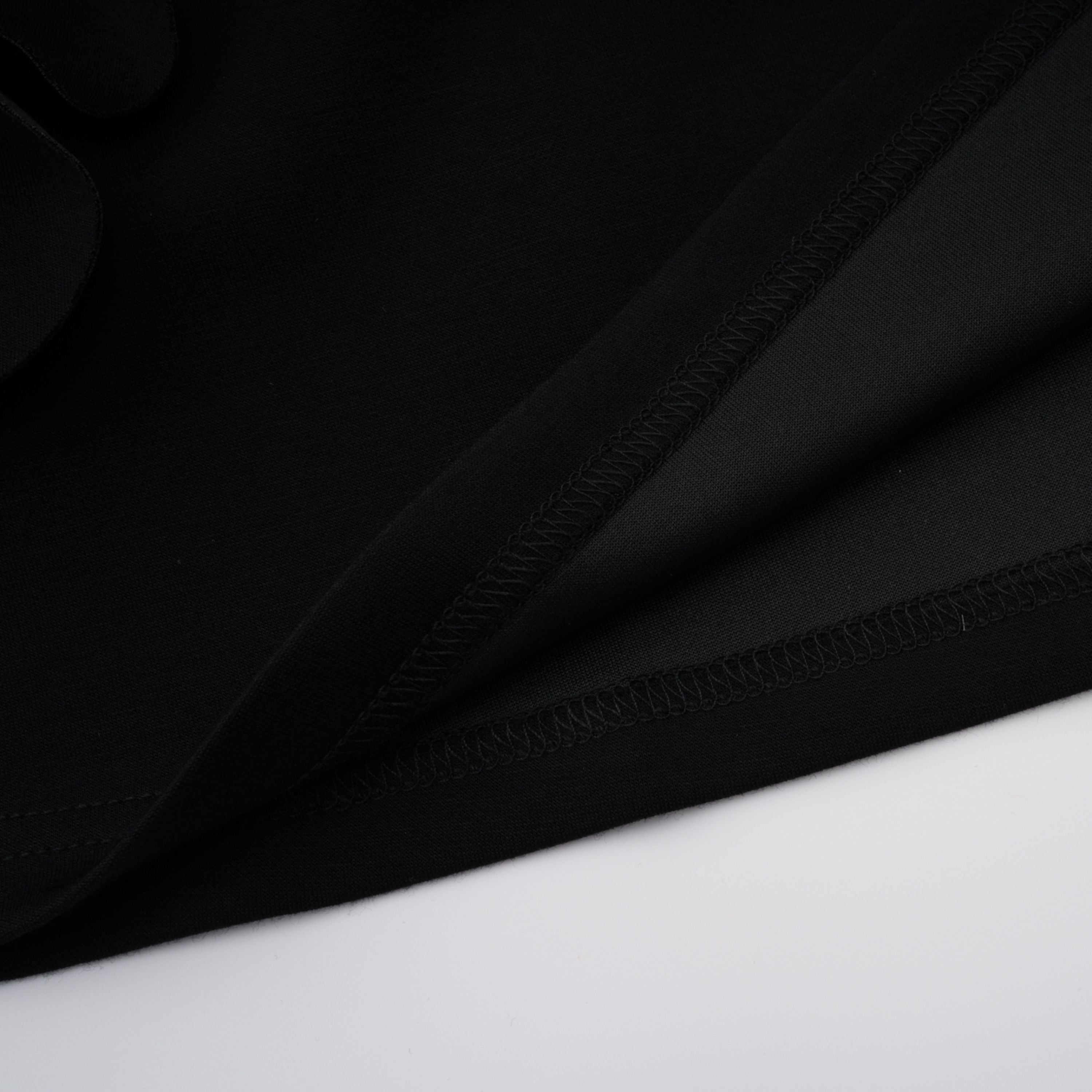 Isidora Black Bowknot Floral Appliqué Maxi Dress