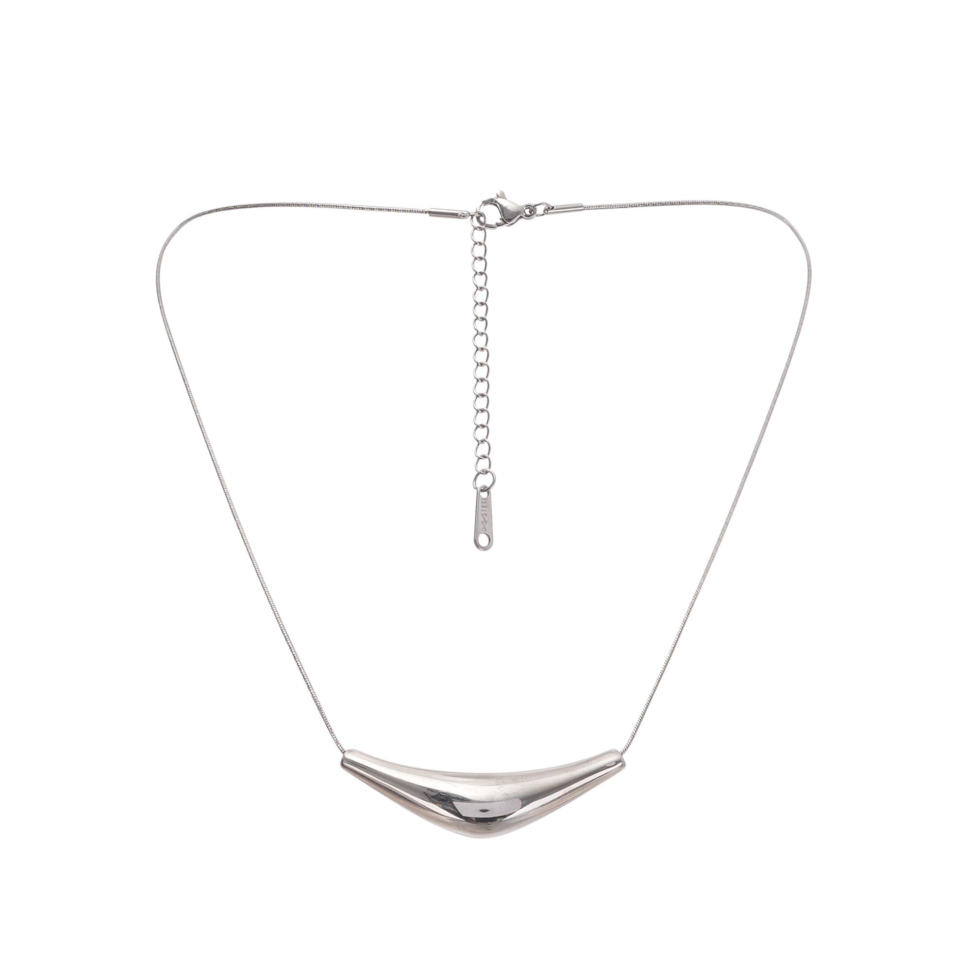 Thérèse silver drop necklace